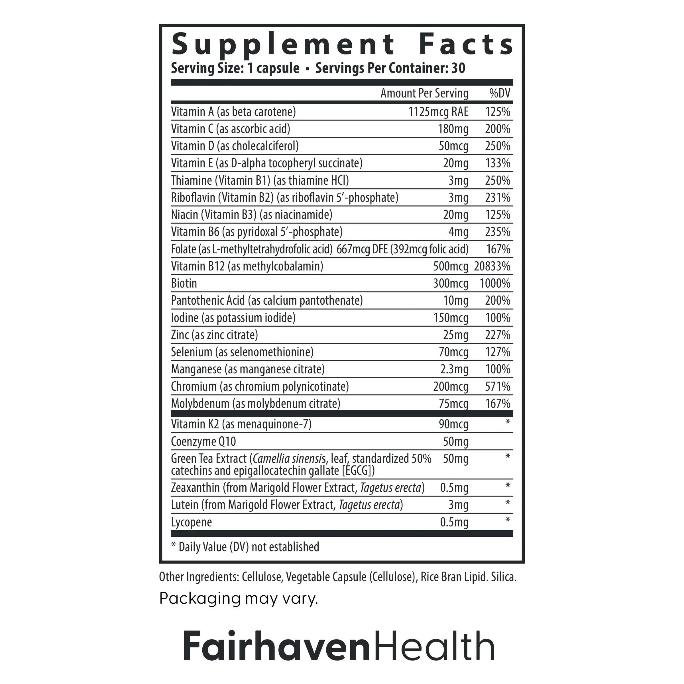 Fairhaven Health Womens Multivitamin Essentials | Once Daily Multivitamin for Women Support for Energy, Immune Health, Eye Health, Hormone Balance | Fairhaven Health Au supplements