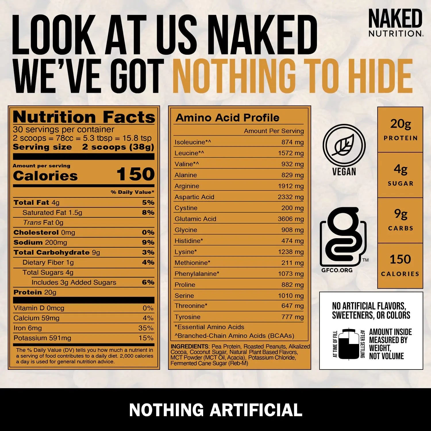 Naked Shake - Chocolate Peanut Butter Protein Powder - Vegan Protein Powder from US NAKED Au supplements