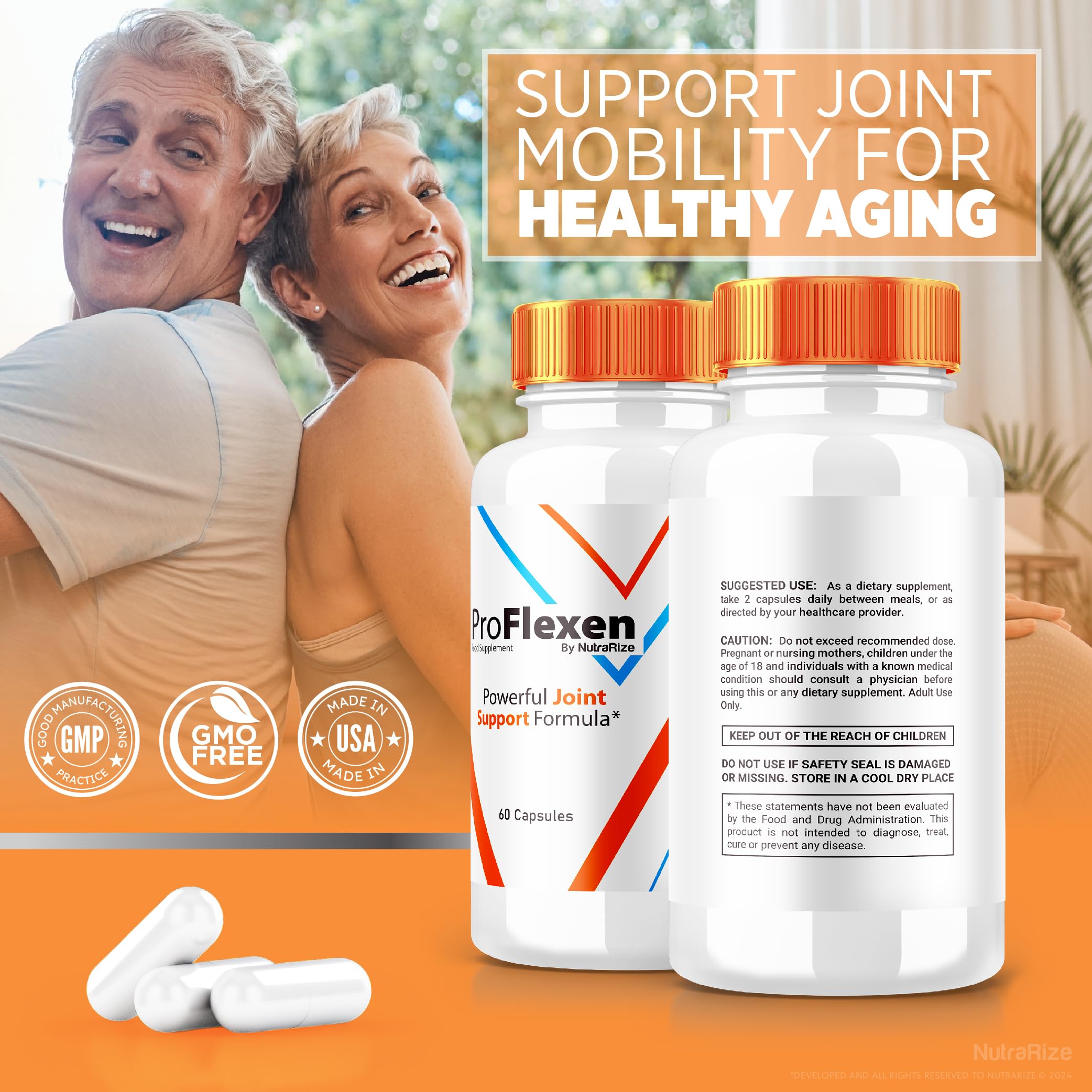 ProFlexen Capsules, ProFlexen Advanced Joint Support Formula, ProFlexen Collagen Support Pills, All Natural Supplement for Healthy and Flexible Joints, Official Pro Flexen Joint Reviews (60 Capsules) NutraRize Au supplements