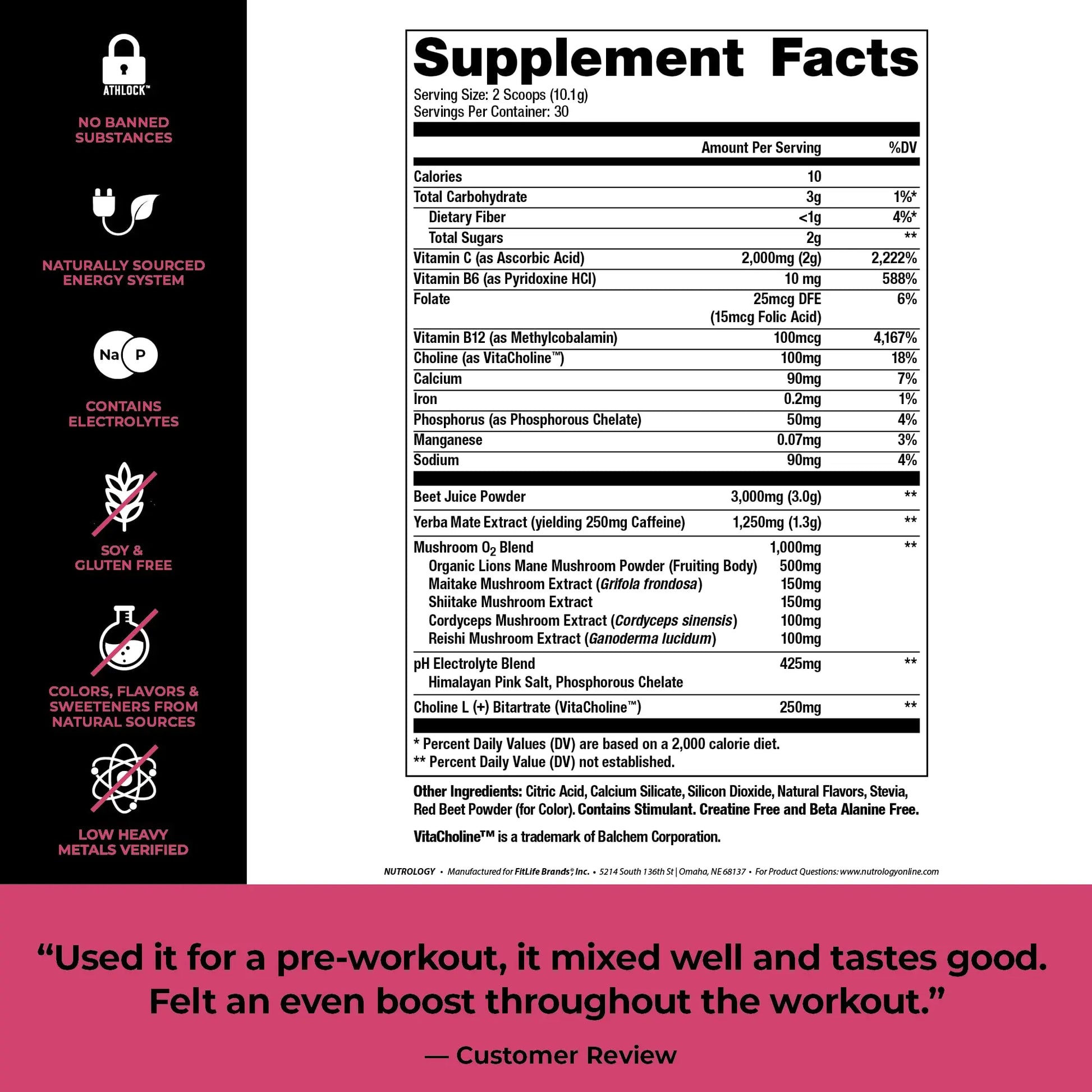 Nutrology Greens & Fruits Powder-Naturally Sourced Superfood, Chocolate (30 Servings) Beet Natural O2, Pre Workout Powder, Passion Fruit Flavor (30 Servings) Nutrology Au supplements