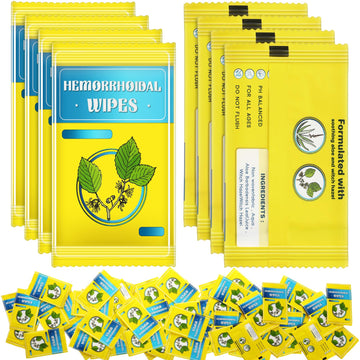 Timgle 300 Counts Individual Packing Hemorrhoid Wipes Witch Hazel Wipes for Butt Hemorrhoidal and Relief Swelling Pain Burning Itching Numbing, 5.5 x 7 Inch Timgle Au supplements