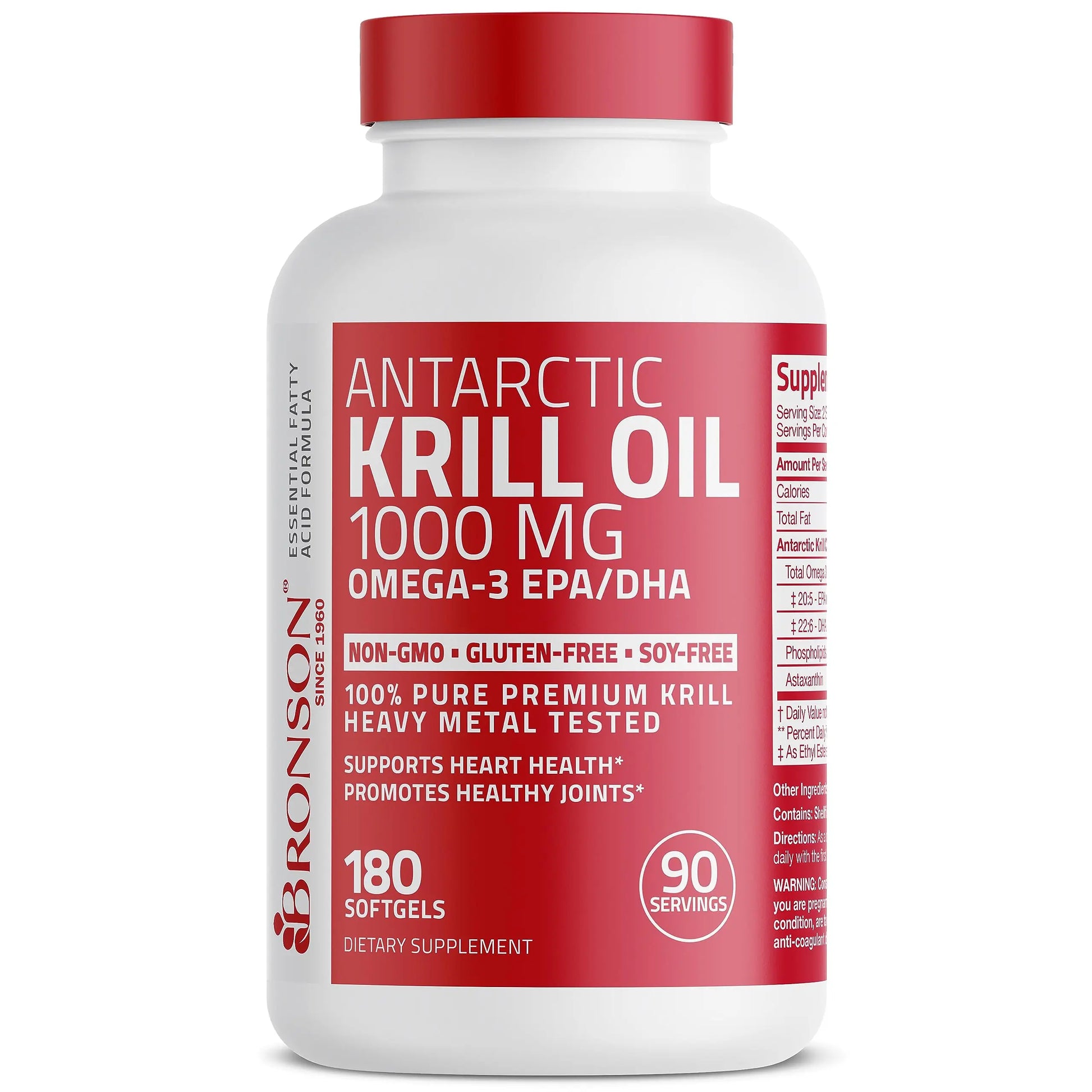 Bronson Antarctic Krill Oil 1000 mg with Omega-3s EPA, DHA, Astaxanthin and Phospholipid Bronson Au supplements