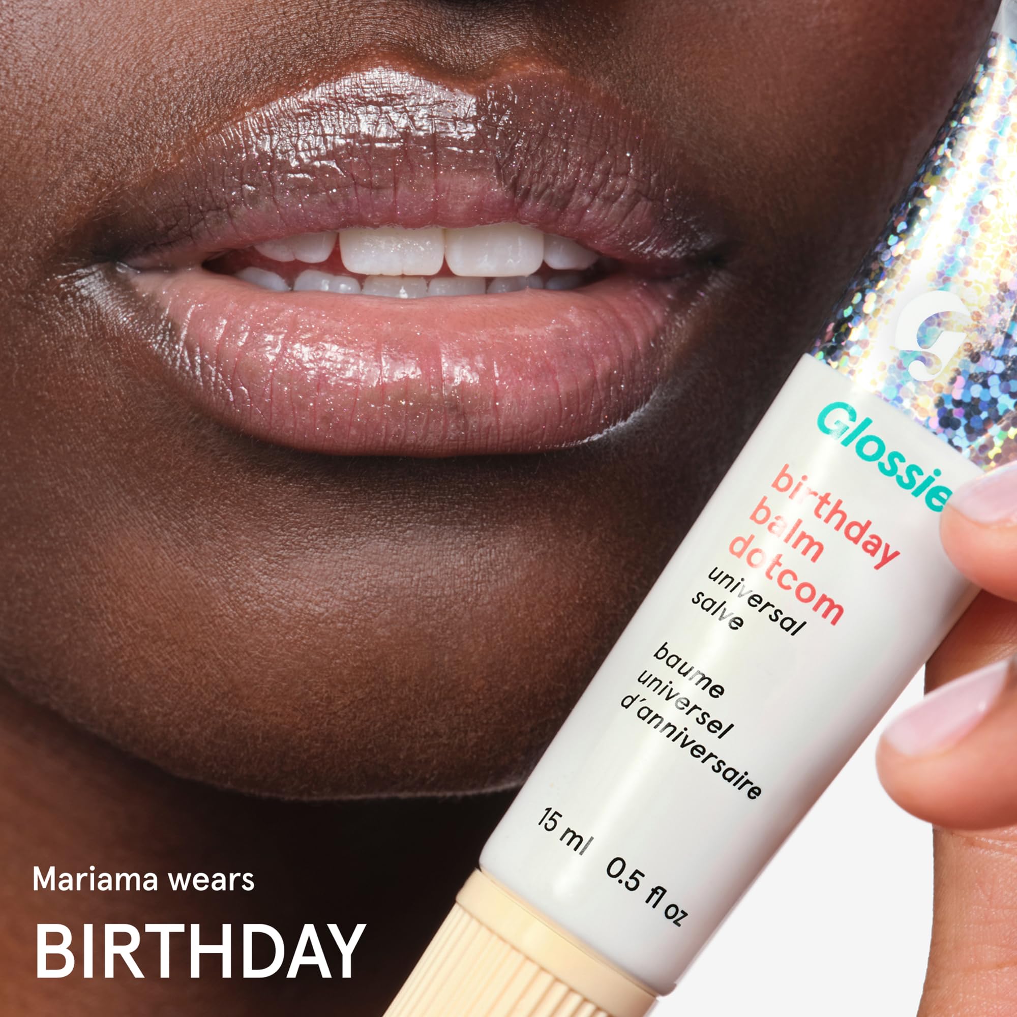 Glossier Balm Dotcom Hydrating Lip Balm - Universal Salve, Up to 12Hr Moisture - Lanolin, Beeswax & Castor Oil for Dry Lips, Cuticles & Skin - Birthday, Clear Soft Shimmer, 15ml Glossier Au supplements