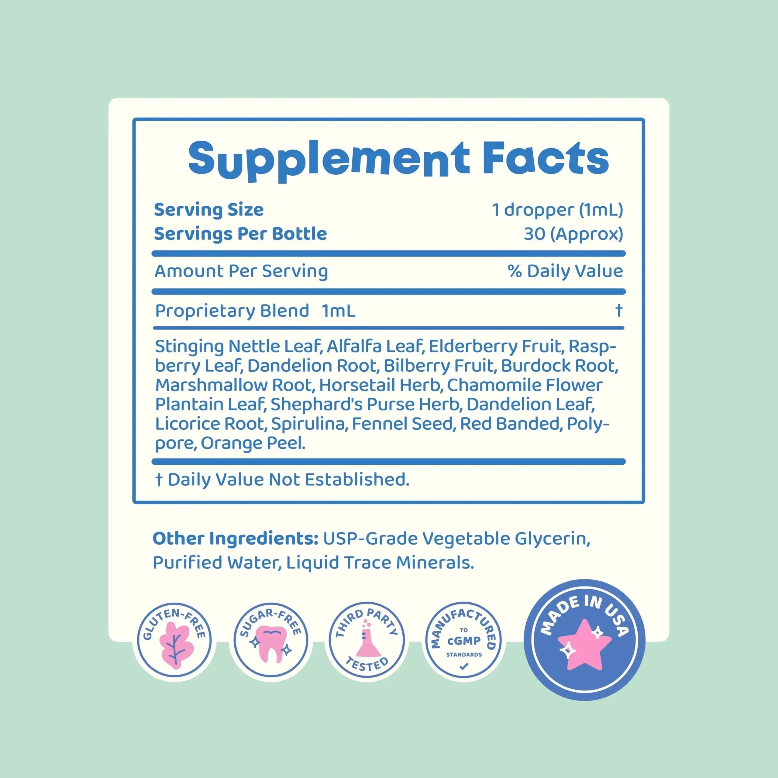 JoySpring Vital Vits - Kids Liquid Multivitamin - 1 fl oz (30 Servings) | Herbal Liquid Vitamins for Kids | Natural Flavor | JoySpring Au supplements