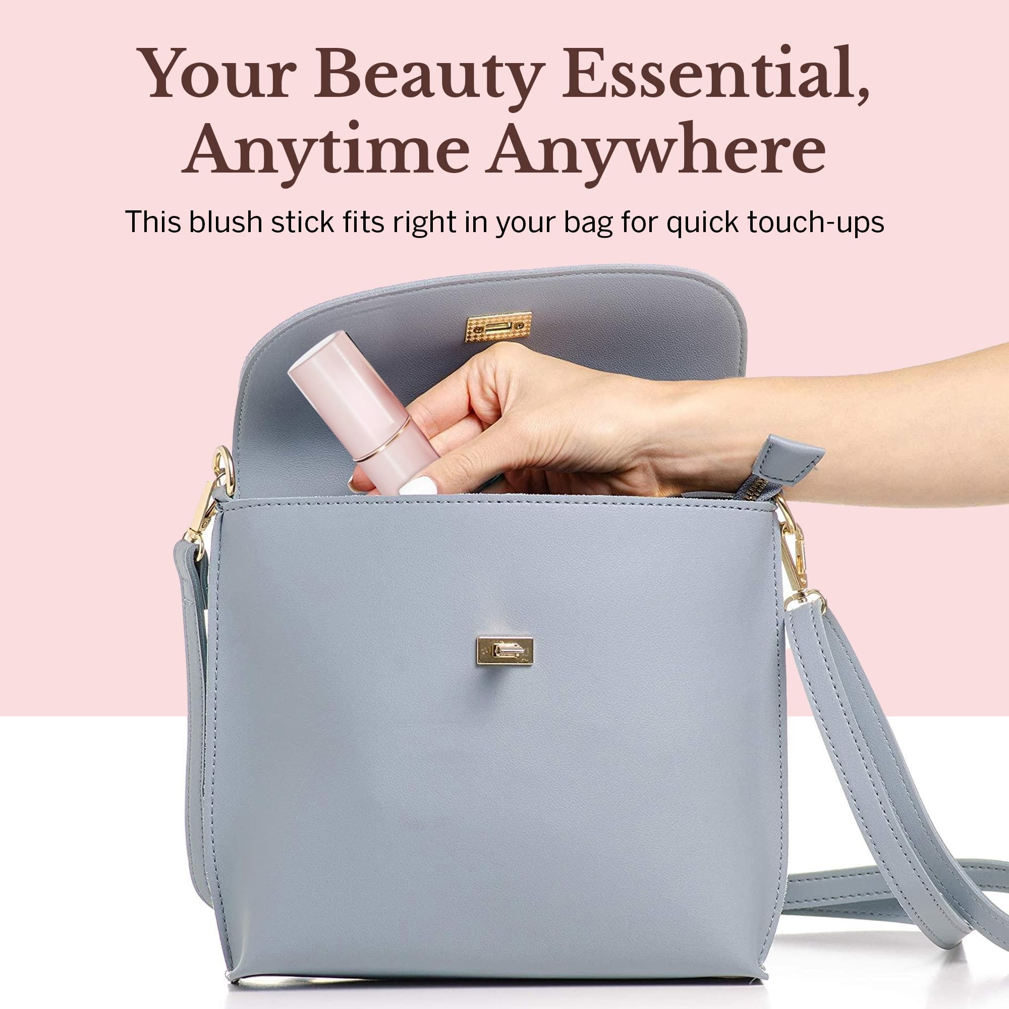 BeautiHome Blush Stick for Cheeks & Lips Multistick Cream Blush- Easy to Apply & Blend- Infused with Nourishing Ingredients for your Skin Compact Travel Size Makeup (Misty Rose, Small) BeautiHome Au supplements