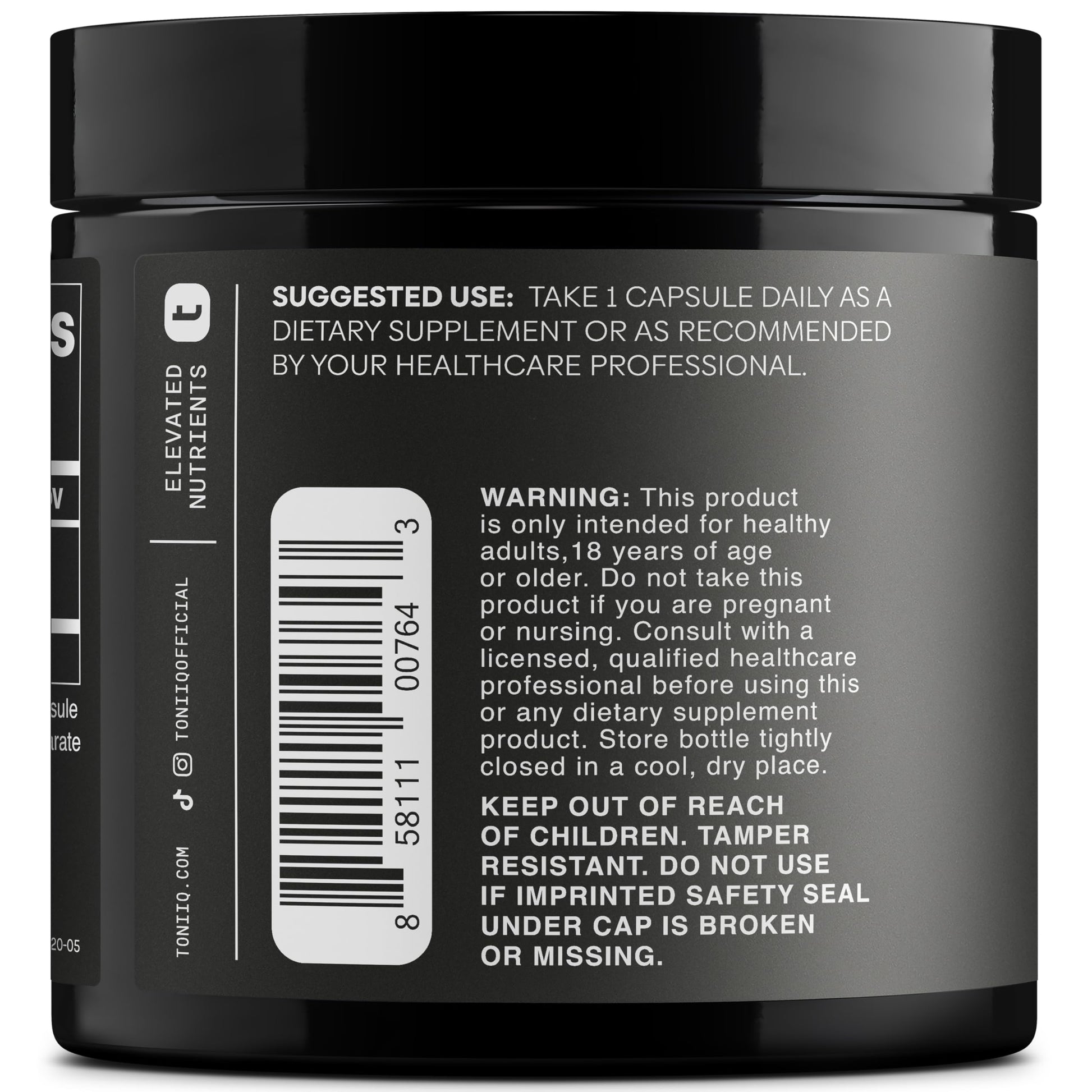 Toniiq 99%+ 20mg Supplement - Ultra High Purity PQQ 20mg Concentrated Formula - PQQ 20 mg 120 Capsules - Pyrroloquinoline Quinone Supplement - 1 Capsule Serving - Vegetarian Capsules Toniiq Au supplements