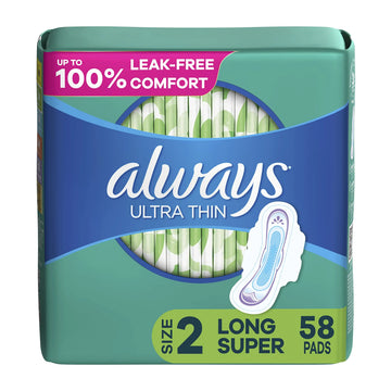 Always Ultra Thin Feminine Pads For Women, Size 2 Long Super Absorbenc Always Au supplements