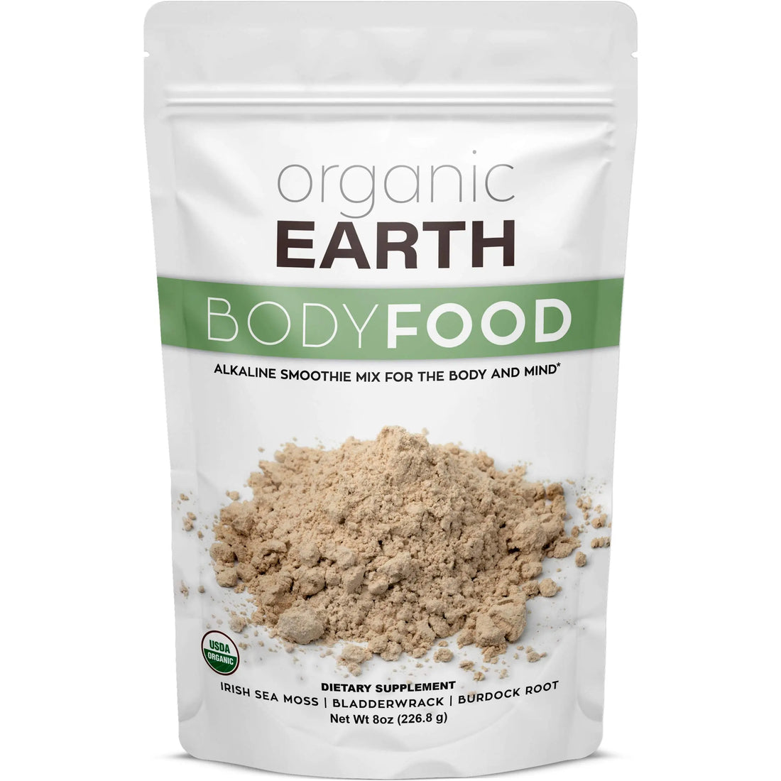 Organic Earth Irish Sea Moss Powder 8oz - Wildcrafted Sea Moss Organic with Bladderwrac Organic Earth Au supplements