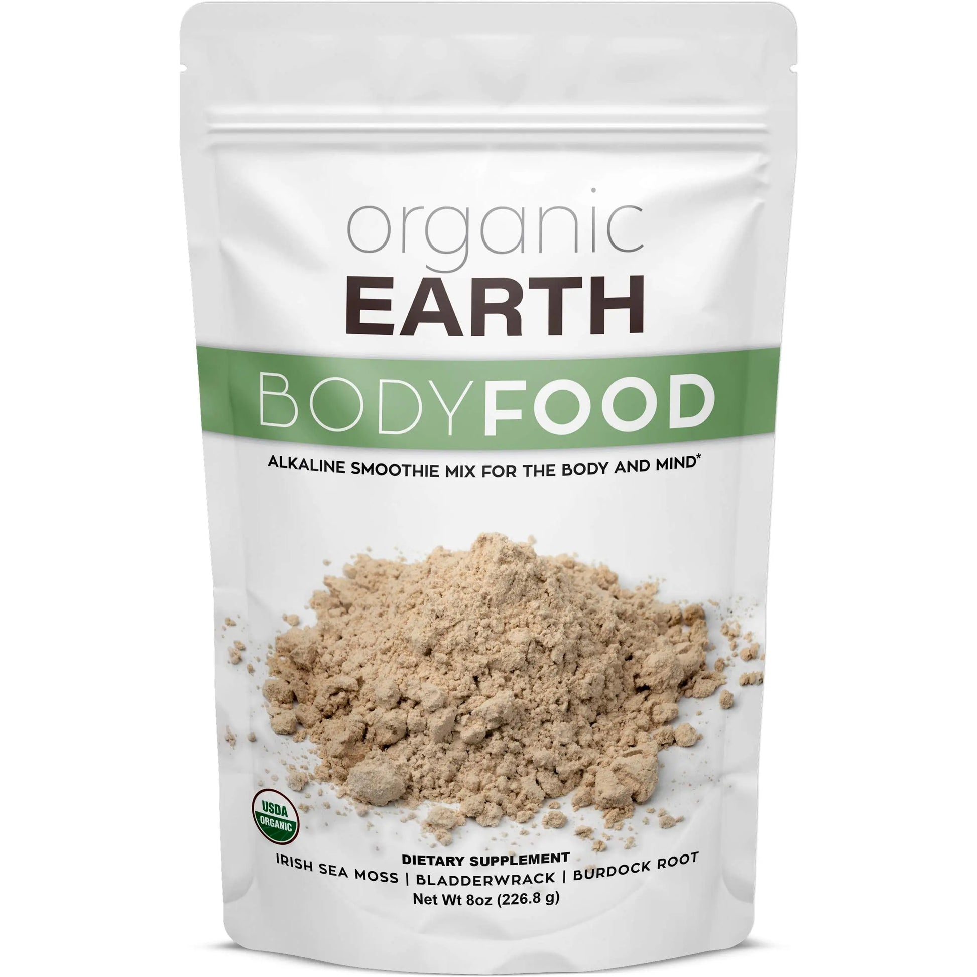 Organic Earth Irish Sea Moss Powder 8oz - Wildcrafted Sea Moss Organic with Bladderwrac Organic Earth Au supplements
