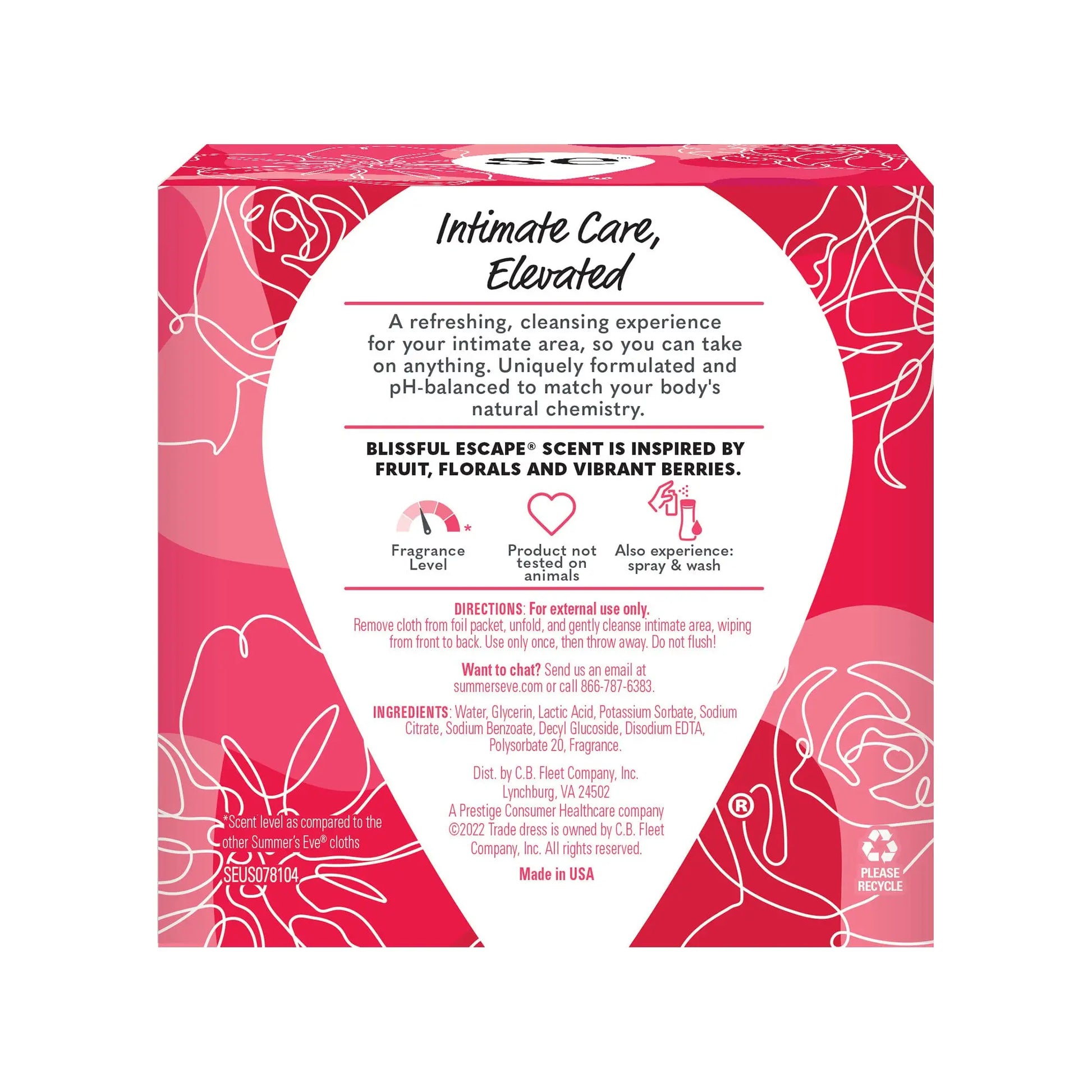 Summer's Eve Blissful Escape Daily Refreshing Feminine Wipes, Removes Summer's Eve Au supplements