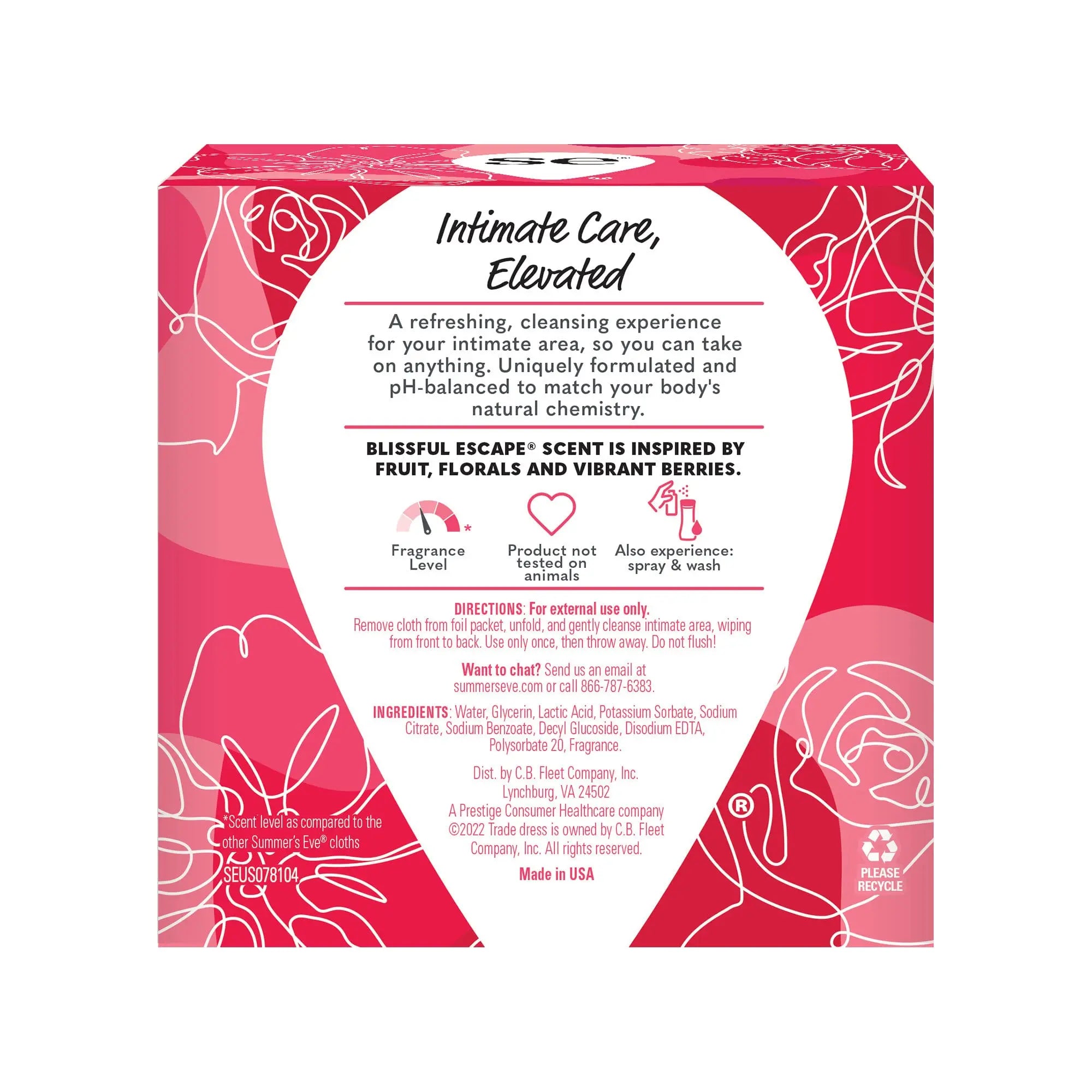 Summer's Eve Blissful Escape Daily Refreshing Feminine Wipes, Removes Summer's Eve Au supplements
