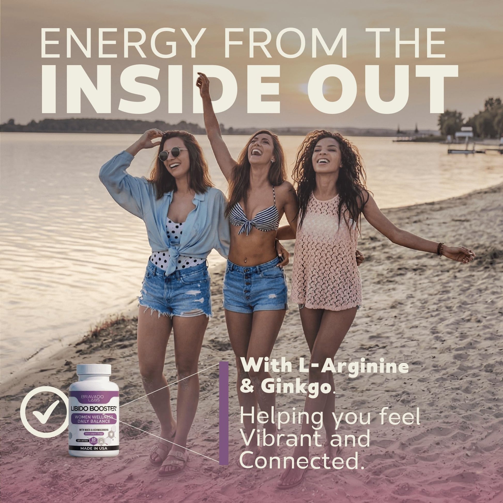 Female Libido Booster for Women – Advanced Women’s Intimacy & Confidence Support – Plant-Based Herbal Blend with Maca, Ginseng & L-Arginine – Made in USA – 60 Capsules Bravado Labs Au supplements