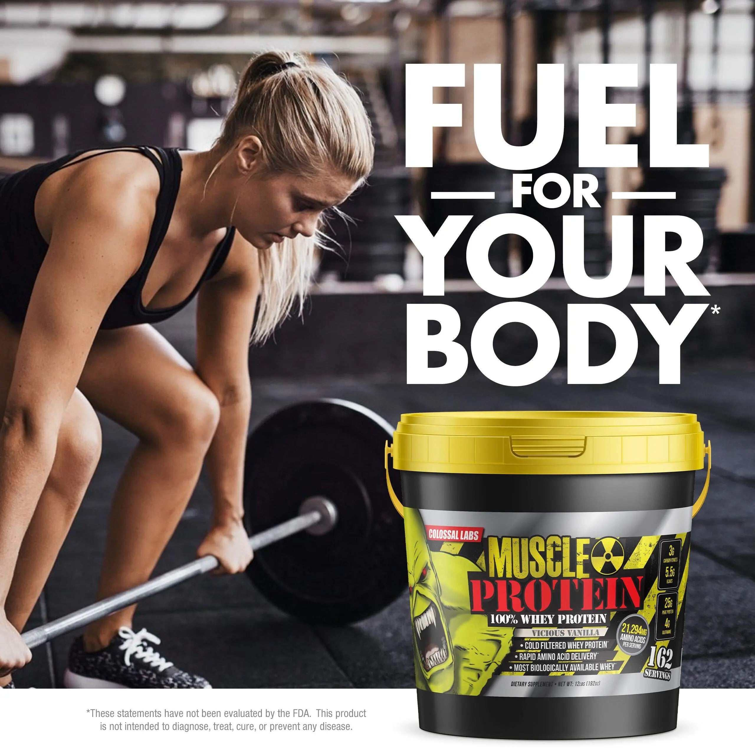 Colossal Labs Whey Protein Blend [12 Pounds/Pack of 1]–Vicious Vanilla, Cold Filtered COLOSSAL LABS Au supplements