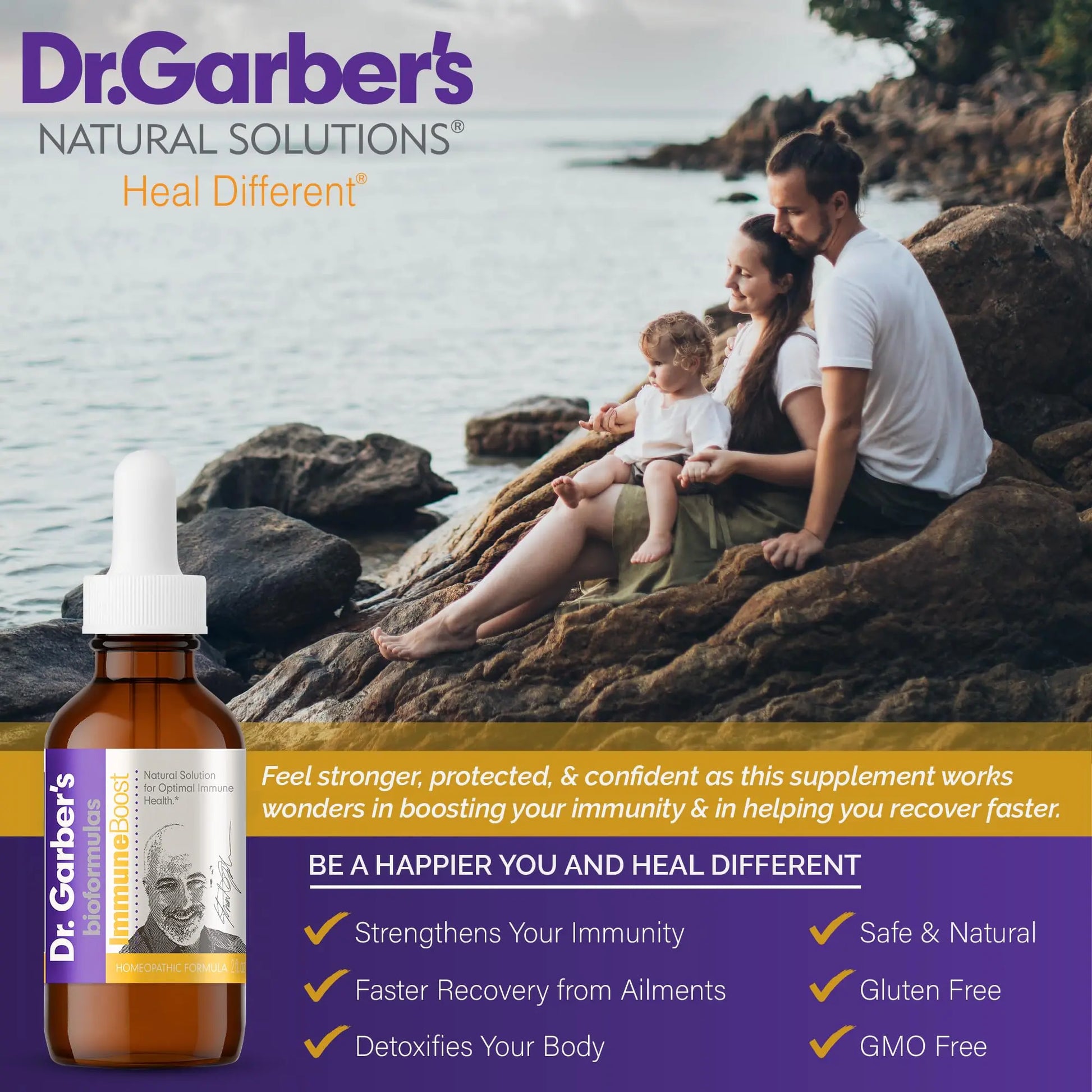 Dr. Garber's Natural Solutions Immune Boost Health Oral Drops - Gemmotherapy Liquid Supplement to Strengthen Immunity, Support Immune System, Increase Resistance, & Contains Antioxidants - 60ml DR.GARBER'S Au supplements