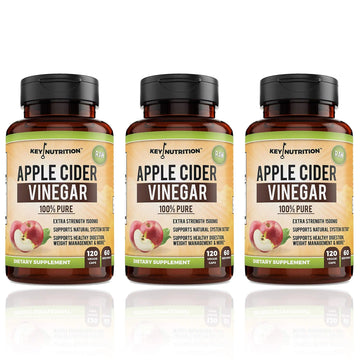 Apple Cider Vinegar 1500mg, 100% Organic, Pure & Raw - Healthy Digestion Key Nutrition Au supplements