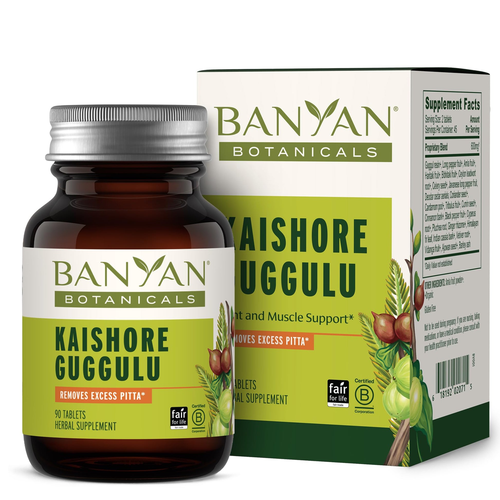 Banyan Botanicals Kaishore Guggulu – Organic Joint Support Supplement – Traditional Blend that Supports Healthy Joints, Muscles, and Connective Tissue* – 90 tablets – Non-GMO Sustainably Sourced Vegan Banyan Botanicals Au supplements