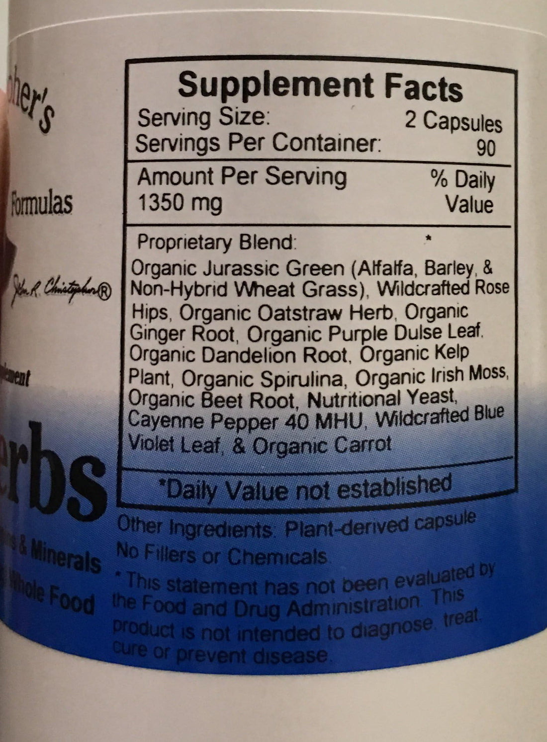Christopher's Original Formulas Vitalerbs, Nutrient-Rich Herbal Supplement, 180 Veg Caps Christopher's Original Formulas Au supplements