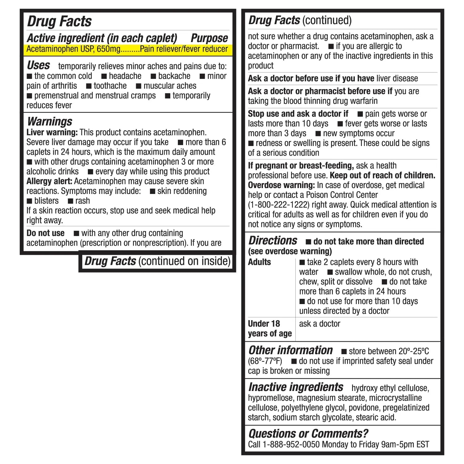 HealthA2Z® Pain Relief Extended Release | Acetaminophen 650mg | 8 Hours | Arthiritis Pain | Pain Reliever - Fever Reducer | Contains no Aspirin (100 Count) HealthA2Z Au supplements