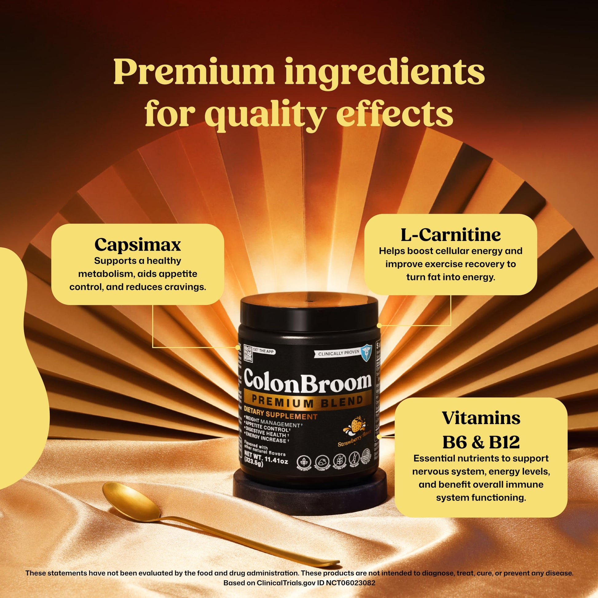 ColonBroom Premium Weight Management Supplement (Strawberry) - Colon Broom Psyllium Husk Fiber Powder Drink - Gluten Free, Non-GMO Colon Cleanse for Bloating Relief & Gut Health, 200 Servings ColonBroom Au supplements
