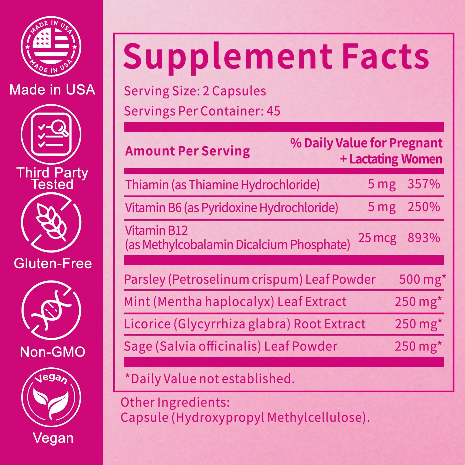 Jkrova Dry Up Breastmilk Fast, Dry Up Milk Supply, Stop Breastfeeding Products for Women, Stopper Pumping & No Engorgement, Fast Milk Flow Reduction, 90 Capsules Jkrova Au supplements