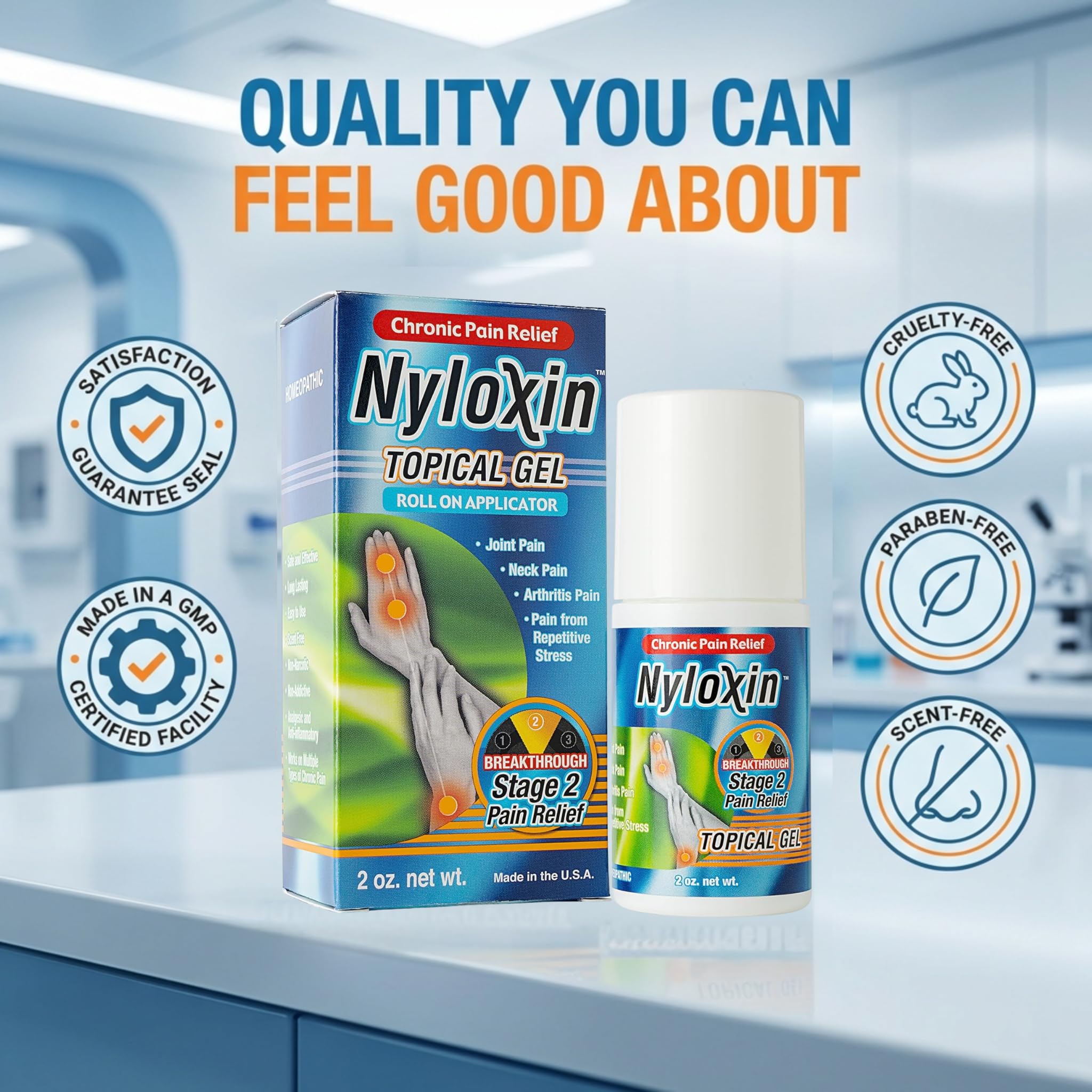 Nyloxin Extra Strength Roll-On Arthritis Pain Relief Gel, Back Pain Relief, Neuropathy Pain Relief, Nerve Pain Relief, Knee Pain Relief, Foot Pain Relief, Muscle Pain Relief, Joint Pain (2 oz) Nyloxin Au supplements