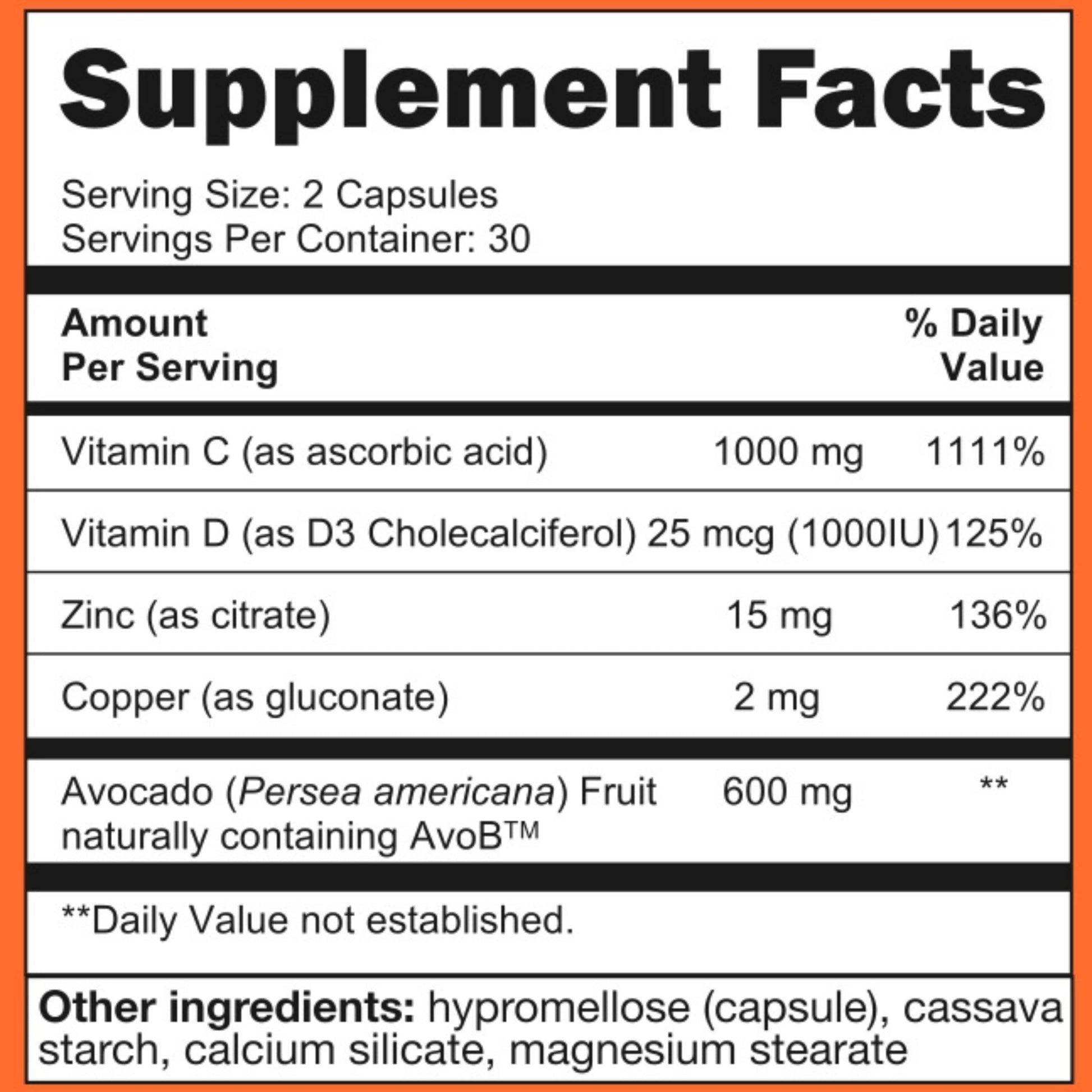 Metavo Immune Health - Natural Immune Support Supplement, Essential Zinc Supplements for Men & Women Enriched with Vitamin C, D & Copper, 60 Vegan Capsules, 30 Servings Metavo Au supplements