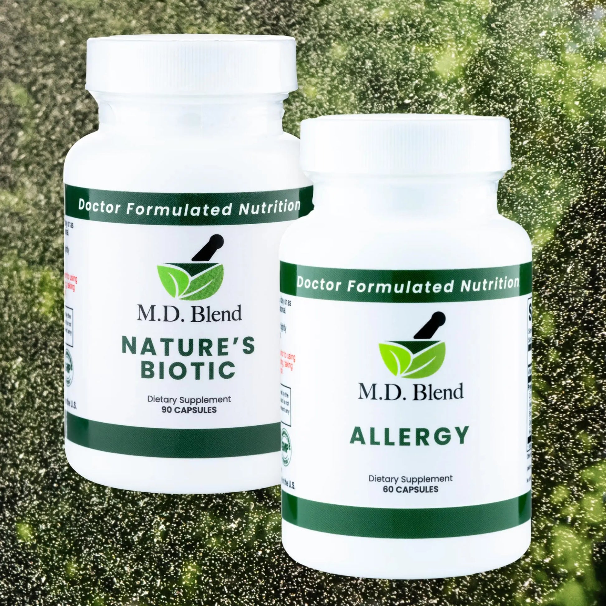 M.D. Blend Nature’s Biotic & Allergy Expert Bundle for Immune Support, Seasonal Allergy Relief, Respiratory Wellness, Quercetin and Bromelain, NAC Nettle Root Vitamins & Minerals Plant-Based Capsules M.D. Blend Au supplements