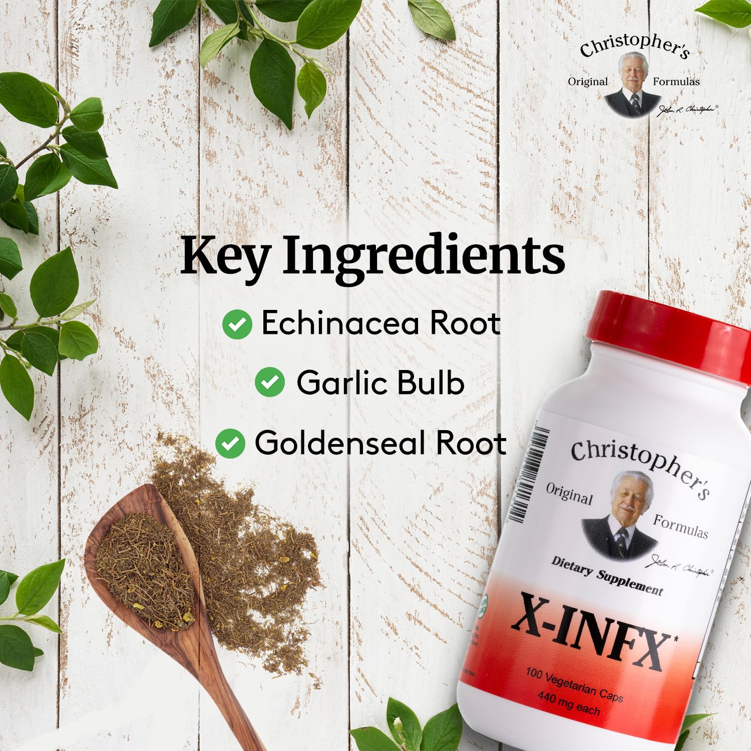 Christopher's Original Formulas X-INFX Formula, Natural Immune Support, 2 Pack, 100 Caps Each Christopher's Original Formulas Au supplements