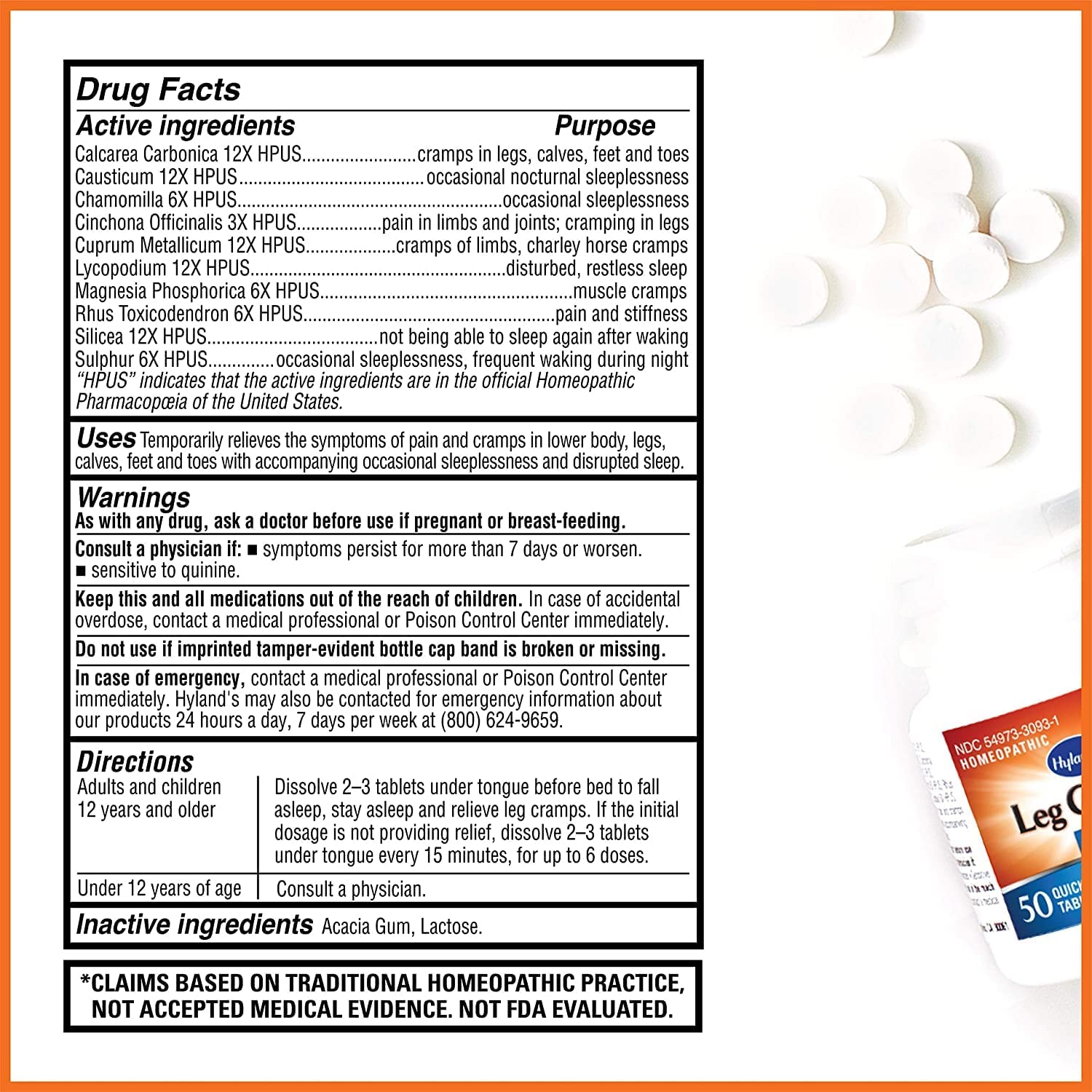 Hyland's Leg Cramps Tablets Hyland's Au supplements
