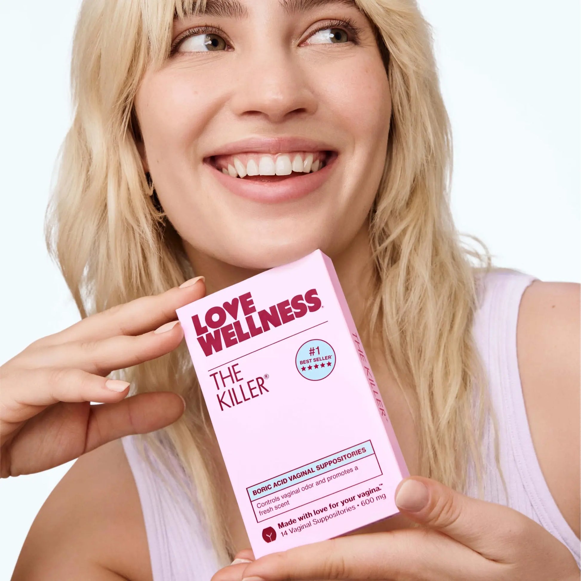 Love Wellness The Killer | 600mg Boric Acid Vaginal Suppositories | Balances pH & Supports Odor Control, a Healthy Vaginal Balance | Fast-Acting & Fragrance-Free | Gentle & Effective | 28 Ct Love Wellness Au supplements