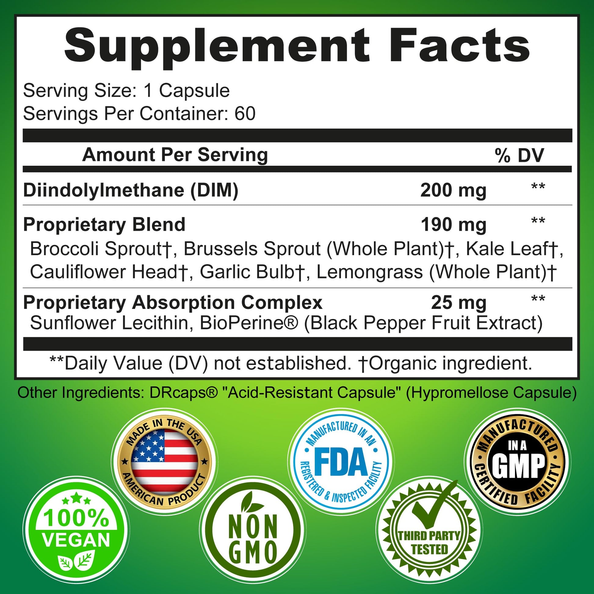 Optimal DIM 200mg Supplement for Women and Men - Made with Organic Whole Foods - Estrogen & Hormone Balance Support Diindolylmethane Complex - Maximum Absorption Delayed-Release Capsules - 60 Count SUPPLEMENTS STUDIO Au supplements