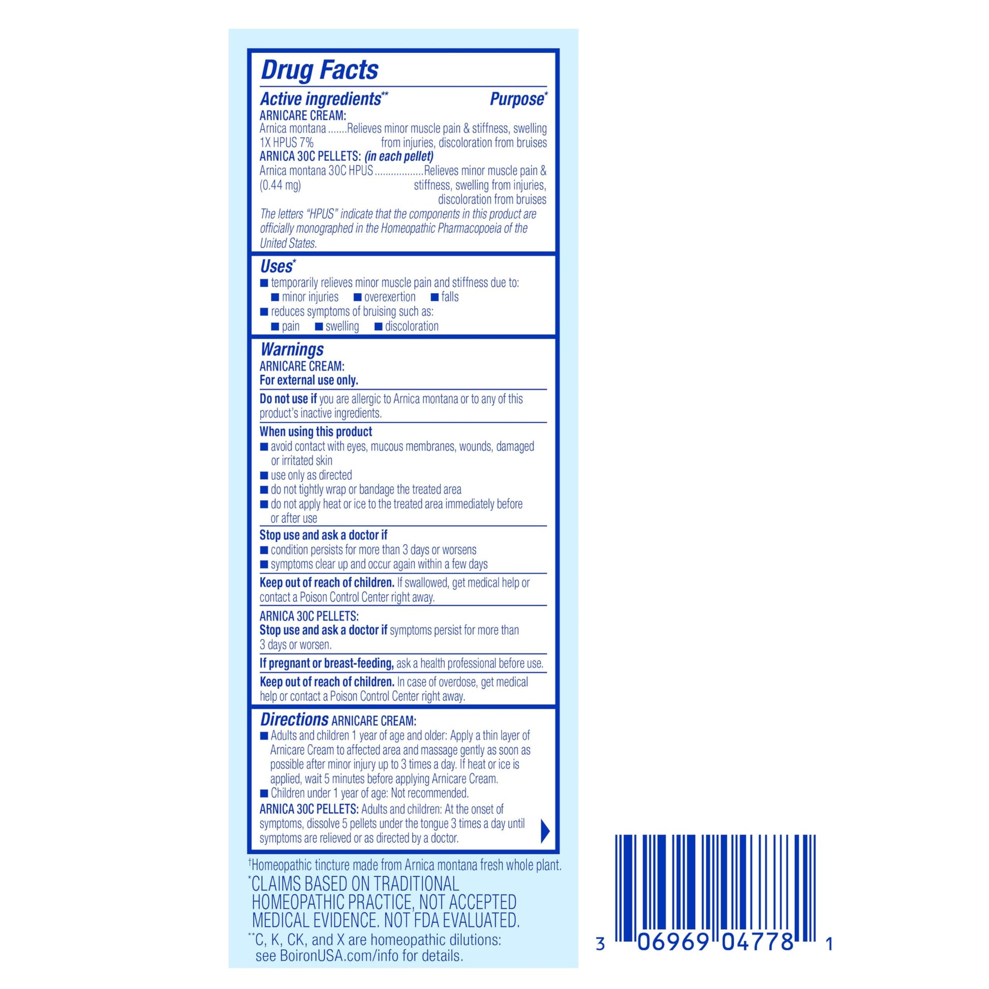 Boiron Arnicare Gel and Arnica 30c Value Pack for Pain Relief, Muscle Soreness, and Swelling from Bruising or Injury - 2.6 oz + 80 Pellet Tube Boiron Au supplements