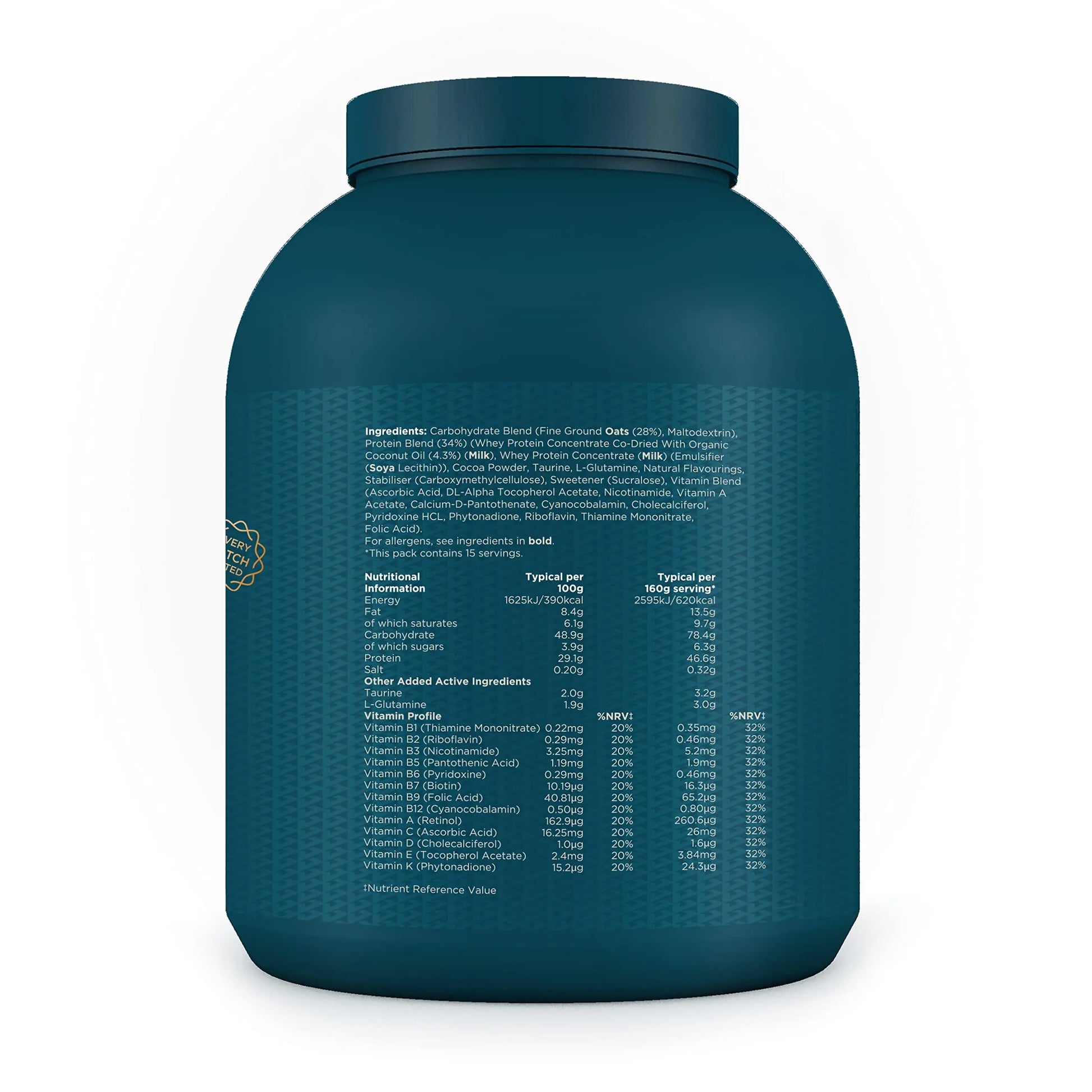 Kinetica OatGain Weight Gainer 600+ Calories & 47g Protein per Serving, 2.4 kg Kinetica Au supplements