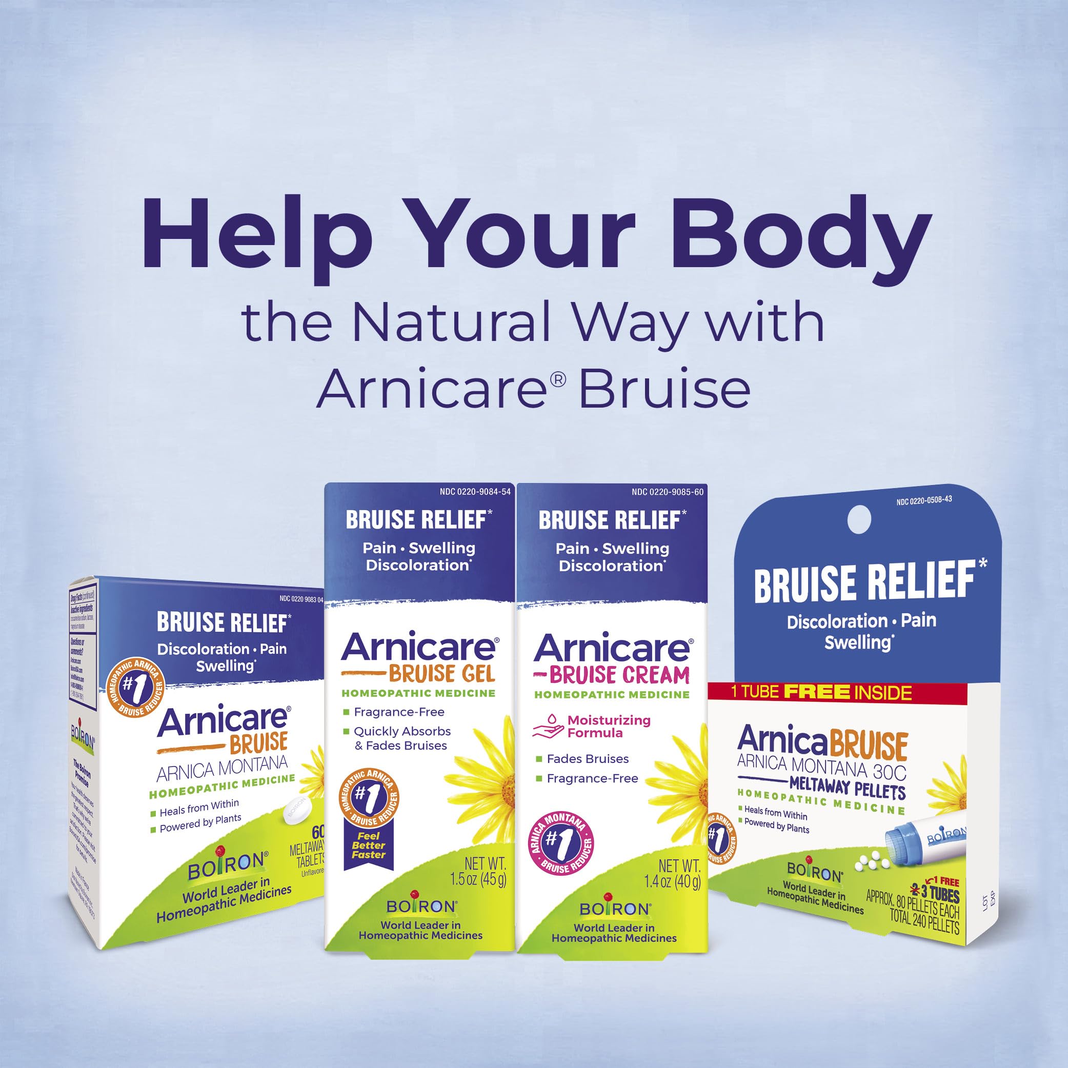 Boiron Arnicare Bruise for Relief of Pain or Swelling from Injuries, and Discoloration of Bruises - 60 Tablets Boiron Au supplements
