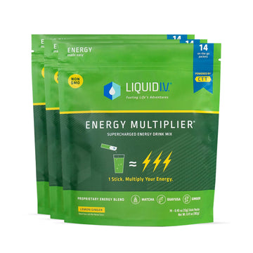 Liquid I.V. Hydration + Energy Multiplier - Lemon Ginger - Hydration Powder Packets Liquid I.V. Au supplements