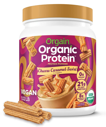 Orgain Organic Vegan Protein Powder, Churro Caramel Swirl - 21g Plant Based Protein Orgain Au supplements