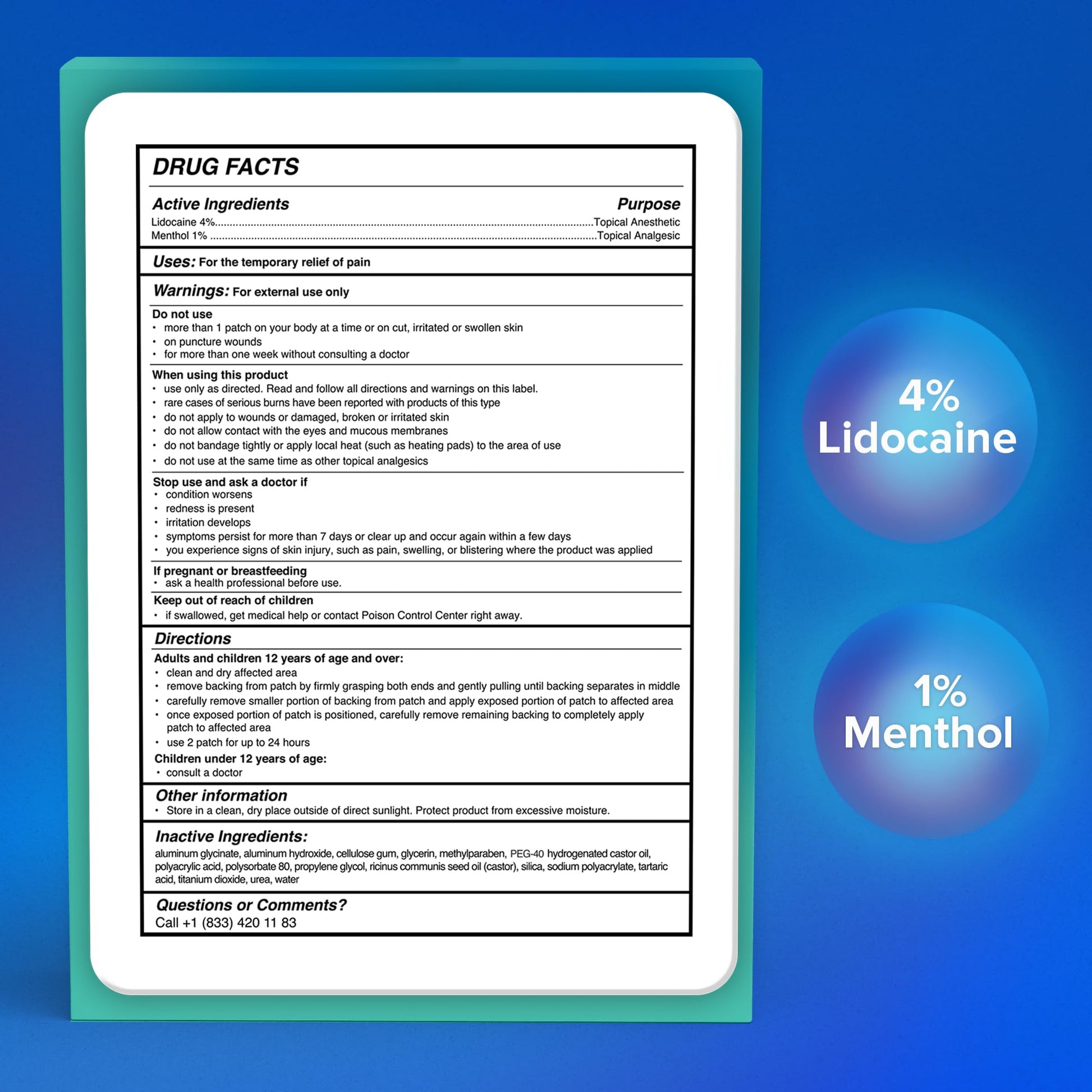 JJ CARE Lidocaine Patches [Pack of 30], 4” x 5.5” Lidocaine 4% Maximum Strength Back Pain Relief Patches for Fast Numbing of Aches, Pains, Back, Neck, Shoulder, Muscle Soreness JJ CARE Au supplements