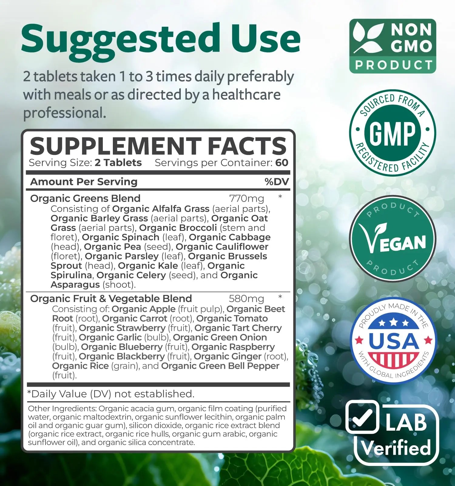 Super Greens & Antioxidants (2-Month Supply) Antioxidant Power Greens Bundle of Organic Super Greens Powder - Complete Superfood (120 Capsules) & Super Antioxidants - Powerful Superfood (120 Capsules) Healths Harmony Au supplements