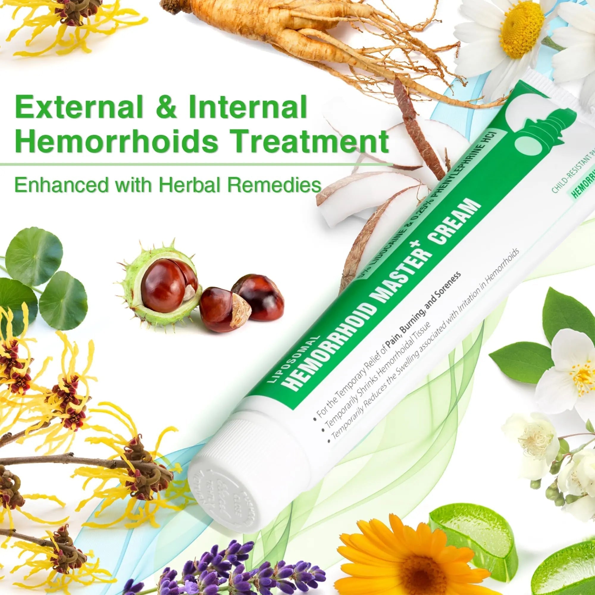 Ebanel 5% Lidocaine Hemorrhoid Treatment Cream with Witch Hazel, Phenylephrine, Horse Chestnut, Vitamin B6, Zinc Oxide, External and Internal Hemorrhoids Treatment Burn Itch Pain Relief Anal Cream Ebanel Au supplements