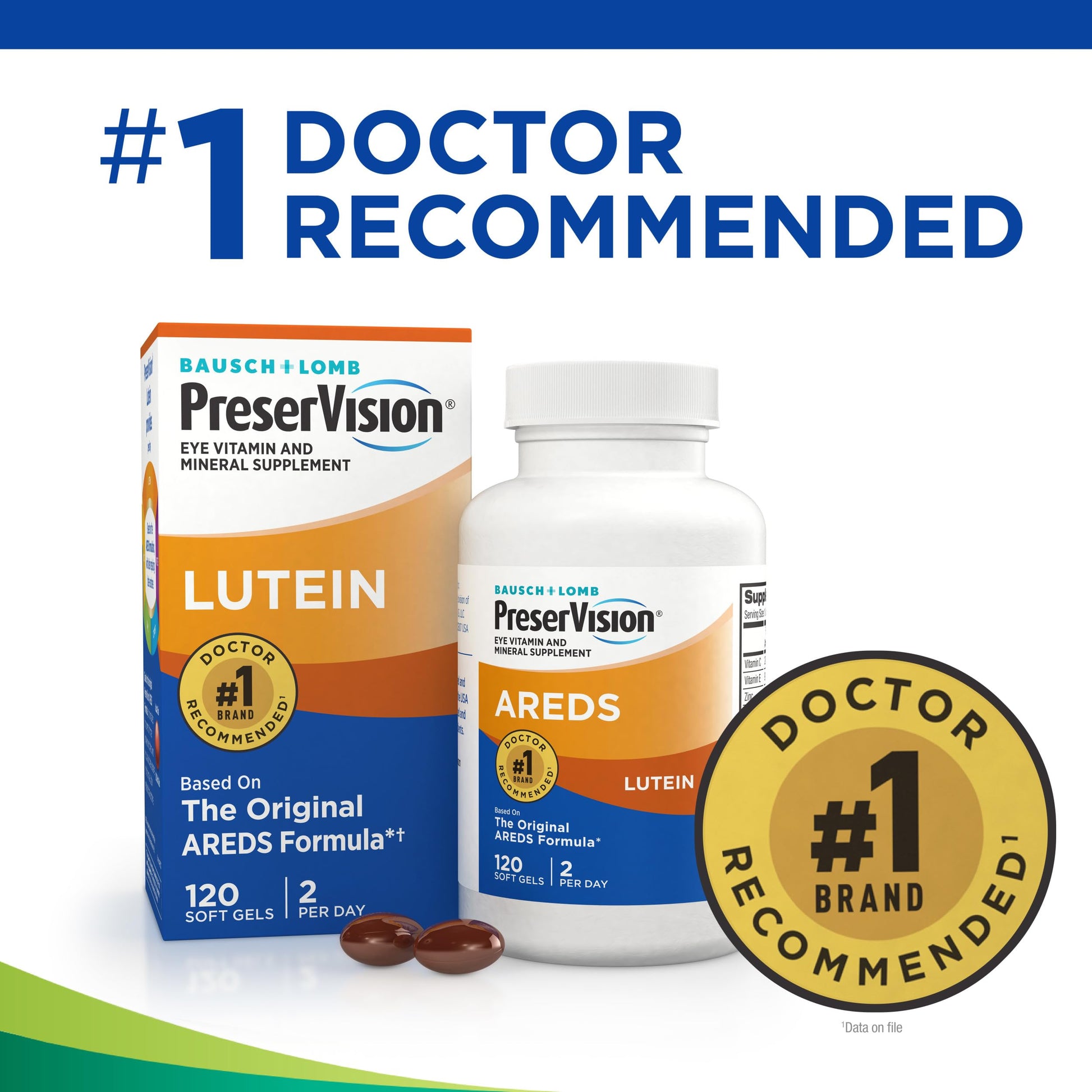 PreserVision AREDS Eye Vitamins, #1 Eye Doctor Recommended Brand, Multivitamin with Lutein, Vitamins C & E, Zinc, and Copper Supplements, 120 Softgels PreserVision Au supplements