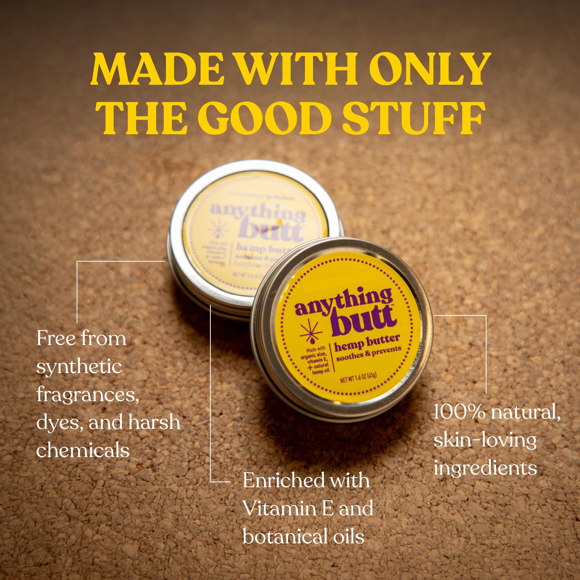 All-Natural Hemorrhoid Cream, Herbal Balm, Soothes Itching & Discomfort - Itch Hemorrhoid Soother Moisturizes for Itching, Rashes, Dryness, and Chafing Anything Butt Au supplements