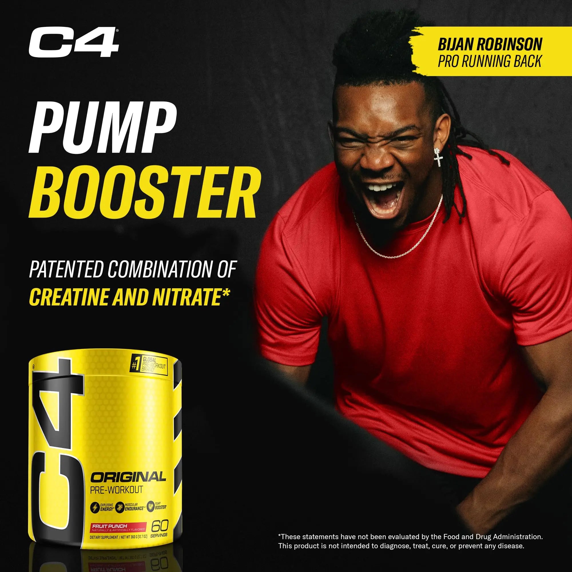 C4 Original Pre Workout Powder Fruit Punch - Vitamin C for Immune Support - Sugar Free Cellucor Au supplements