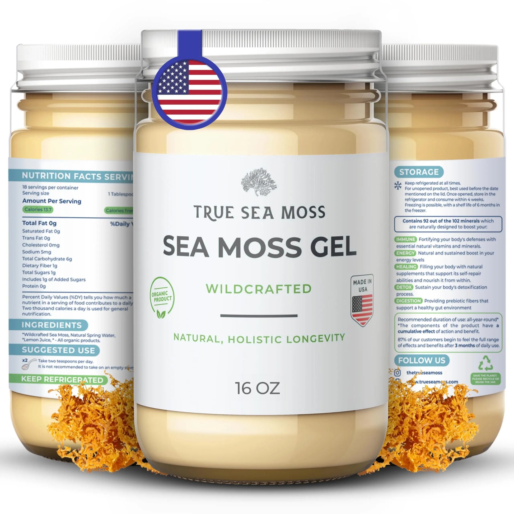 TrueSeaMoss Wildcrafted Irish Sea Moss Gel – Nutritious Raw Seamoss Rich in Minerals TrueSeaMoss Au supplements