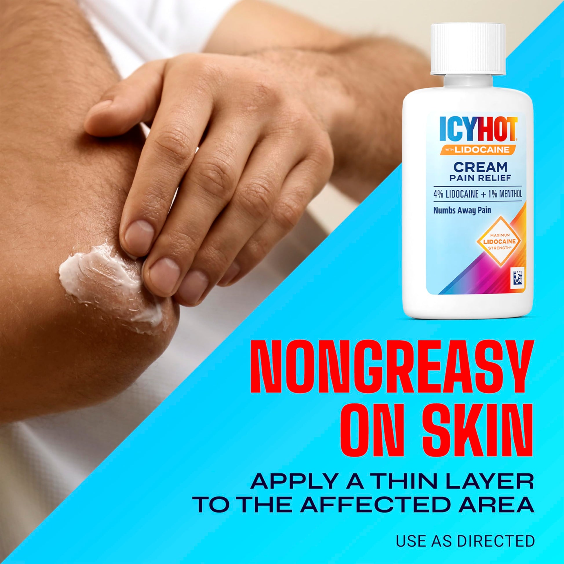 Icy Hot Lidocaine Pain Relief Cream, Numb Aggravated Nerves with Max Strength Lidocaine 4% and Menthol 1%, Fast-Acting Pain Relief for Minor Pain, Backaches, Sprains and Strains, 1.75 oz Icy Hot Au supplements