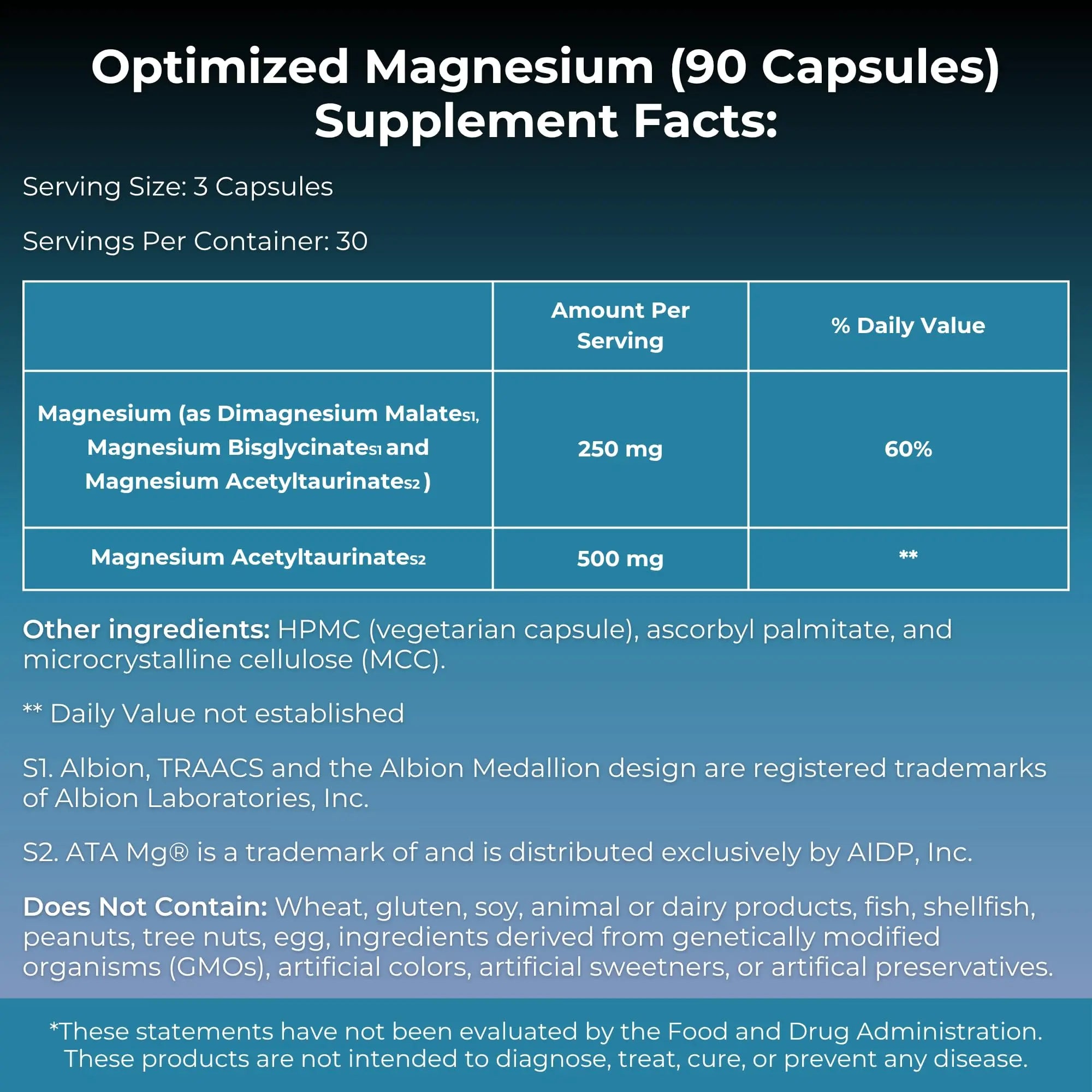 MYOXCIENCE Optimized Magnesium Glycinate + Magnesium Taurate (as ATAmag®) for High Brain Bioavailability to Support Stress Relief and Sleep | 30 Servings MYOXCIENCE Au supplements
