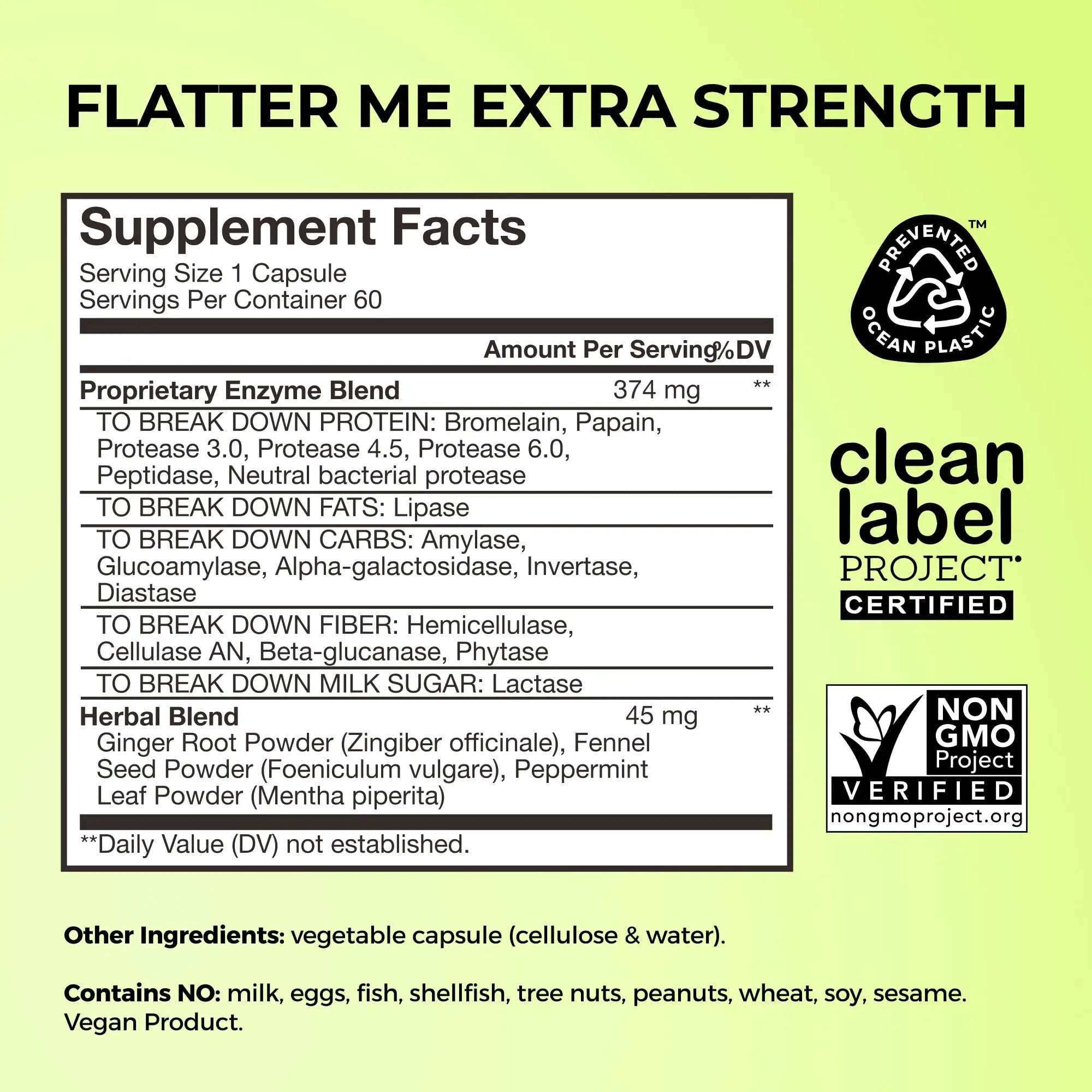 HUM Flatter Me Extra Strength Digestive Enzymes for Women, Men, Digestive Gut Bloating Supplement, Ginger, Peppermint Leaf, Fast Acting Anti Bloat HUM Au supplements