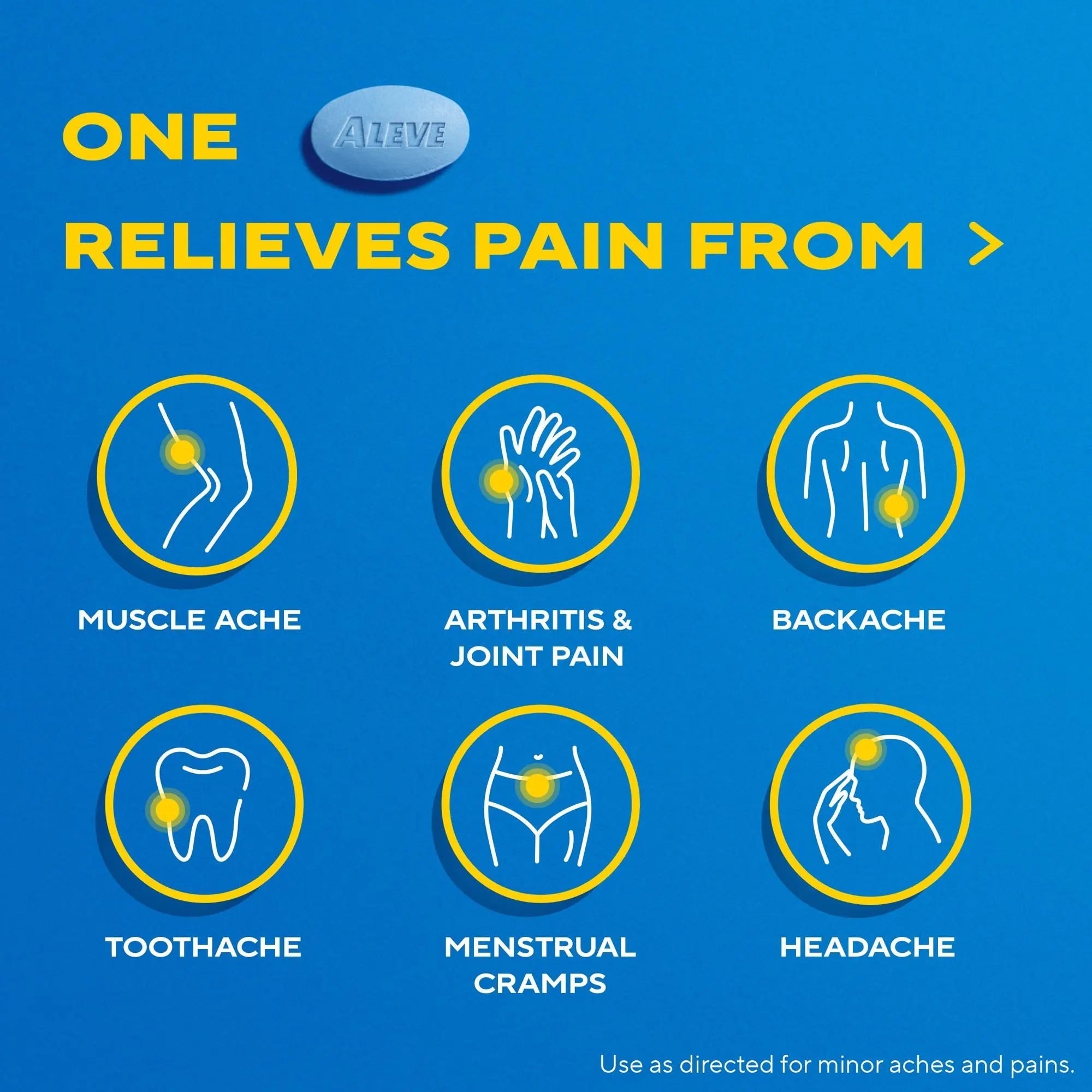 Aleve Pain Reliever & Fever Reducer Naproxen Sodium Caplets, Body and Arthritis Pain Reliever, Medicine for Adults and Children Ages 12 and Up, 60 Individual Pouches Aleve Au supplements