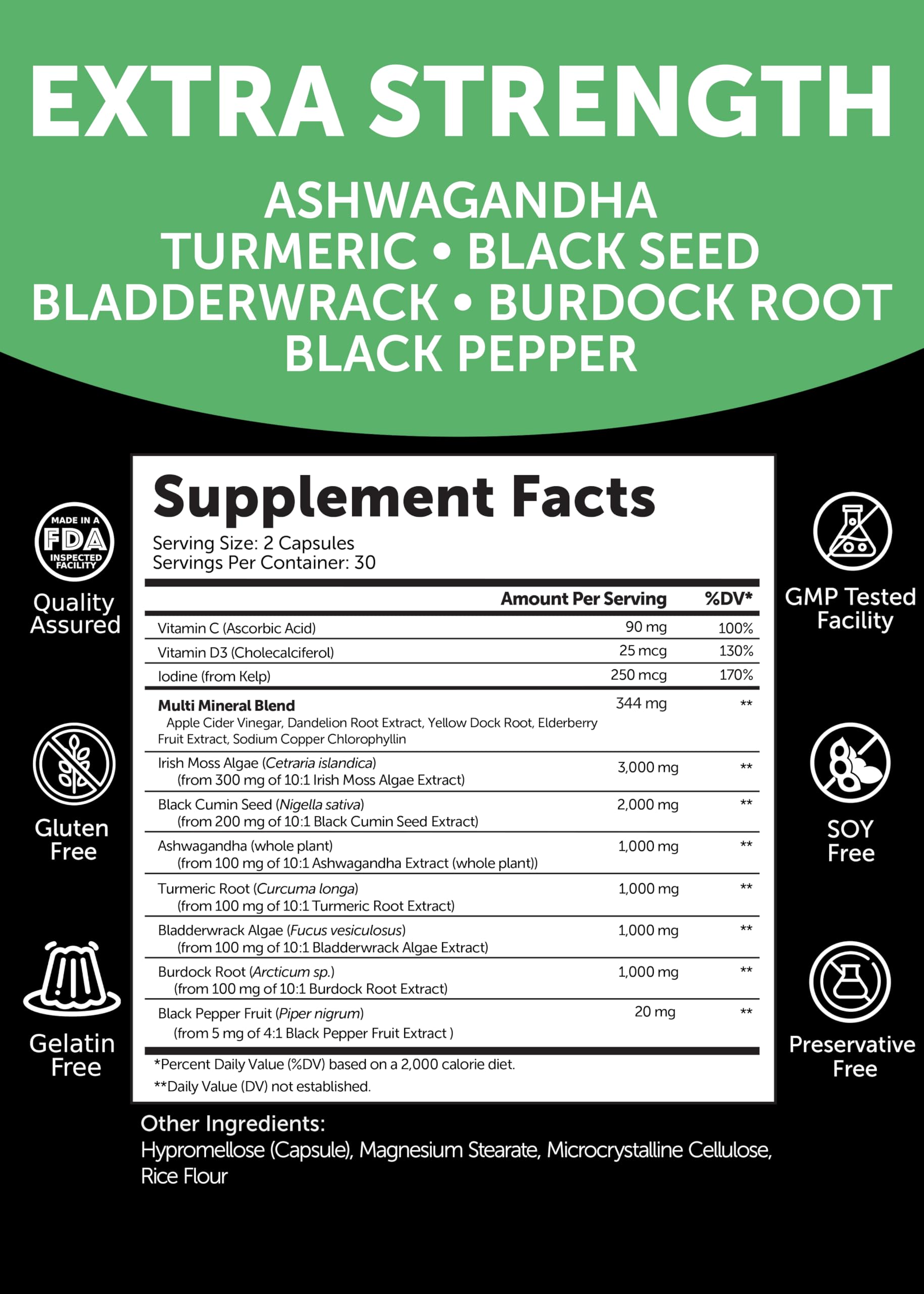 Lunakai USA Made Moringa & Sea Moss Capsules Bundle – 6-in-1 & 16-in-1 Advanced Blends – 60 Non-GMO Veggie Capsules Each Lunakai Au supplements