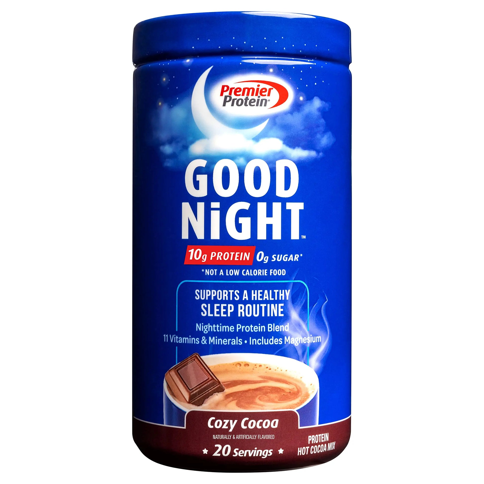 Premier Protein Good Night Protein Powder, Hot Cocoa Mix, 10g Protein, 0g Sugar Premier Protein Au supplements