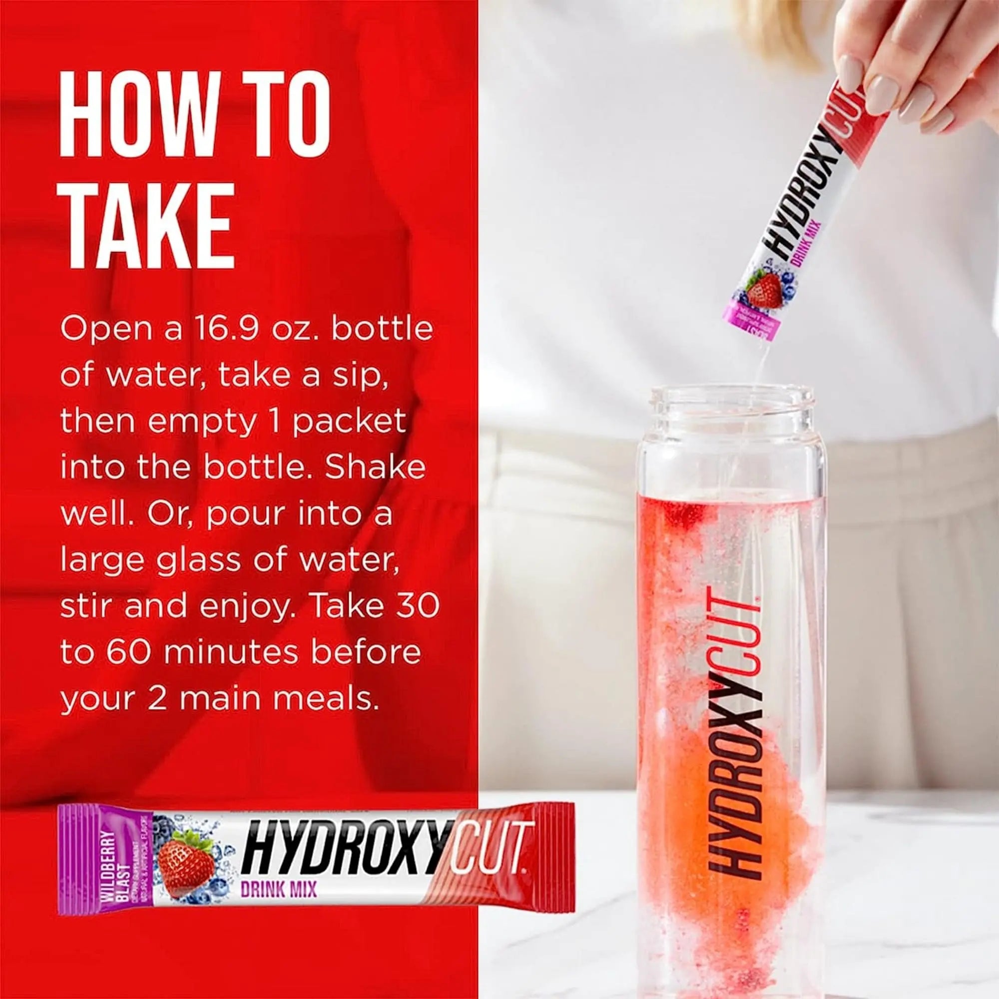 Hydroxycut Drink Mix | Energy Drink Powder | Wildberry Blast, 21 Packets, 2 Packs Hydroxycut Au supplements